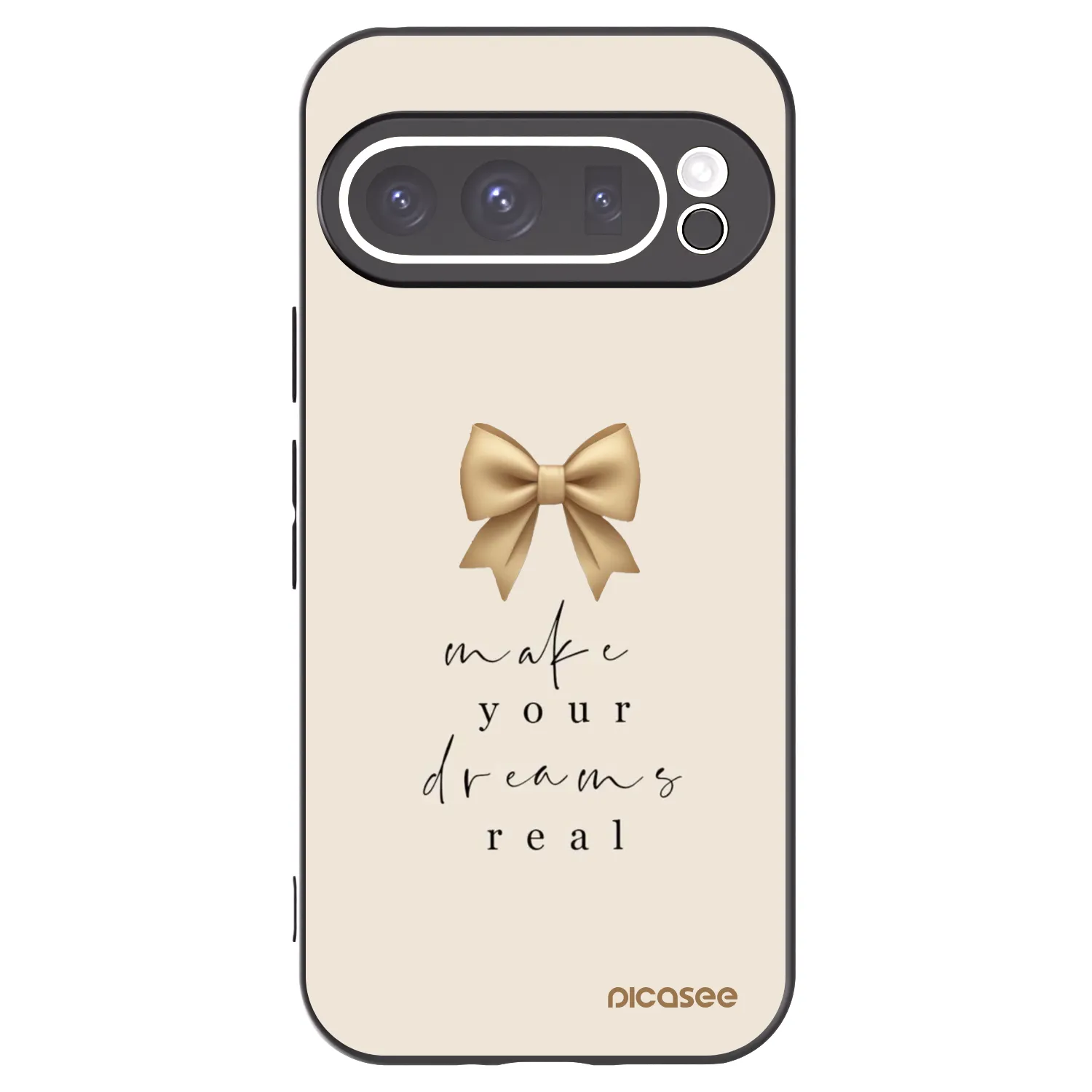 Picasee silikonowe czarne etui na Google Pixel 9 Pro - Golden Dream