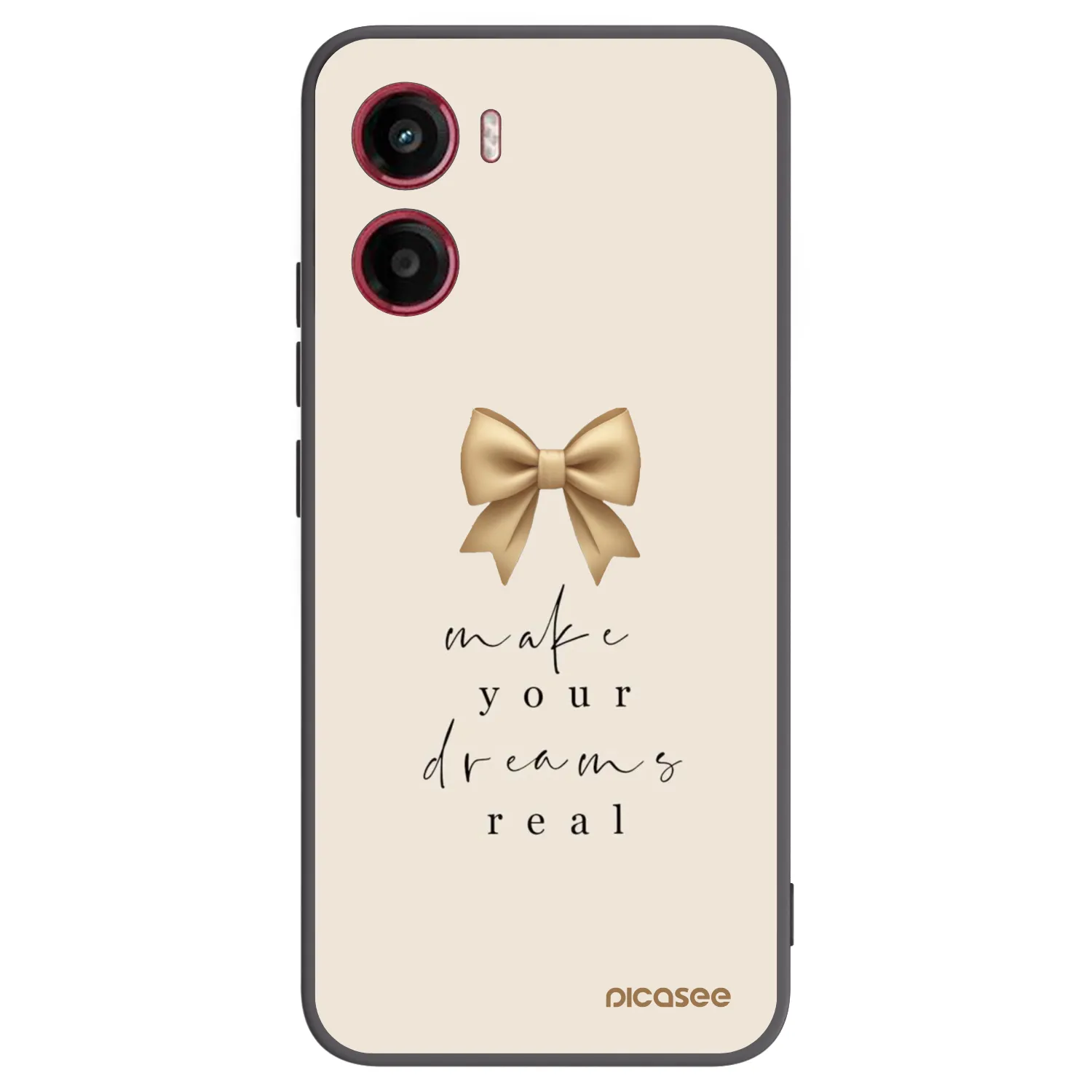 Picasee silikonowe czarne etui na Motorola Moto G05 - Golden Dream