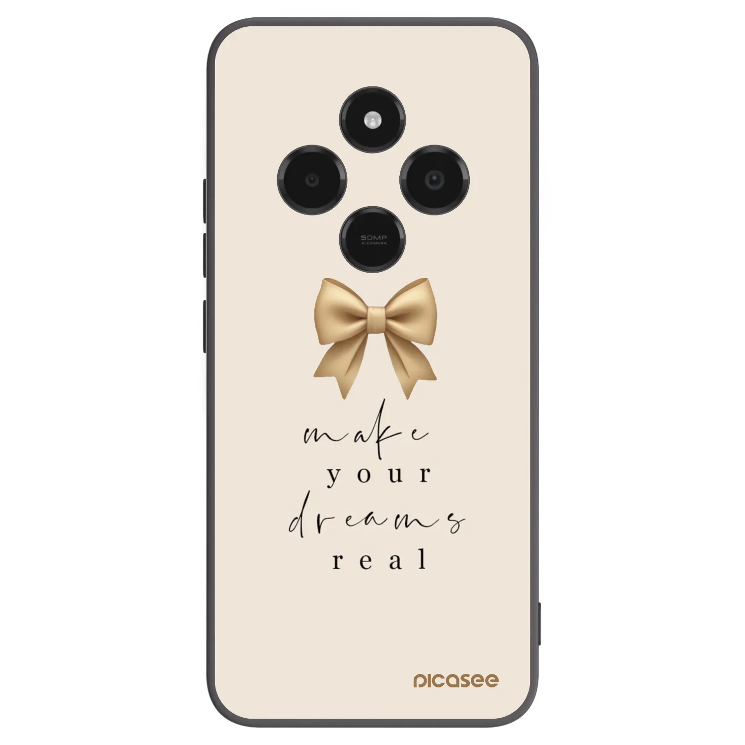 Picasee silikonowe czarne etui na Xiaomi Poco C75 - Golden Dream