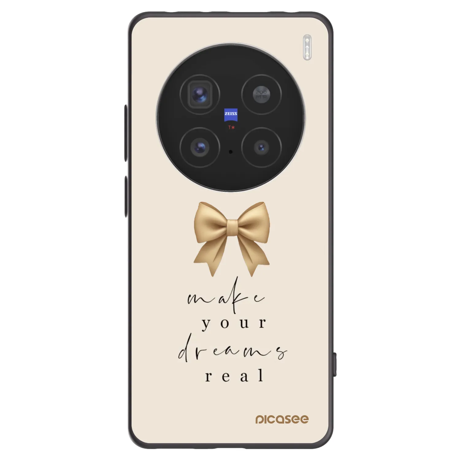 Picasee silikonowe czarne etui na Vivo X200 Pro - Golden Dream