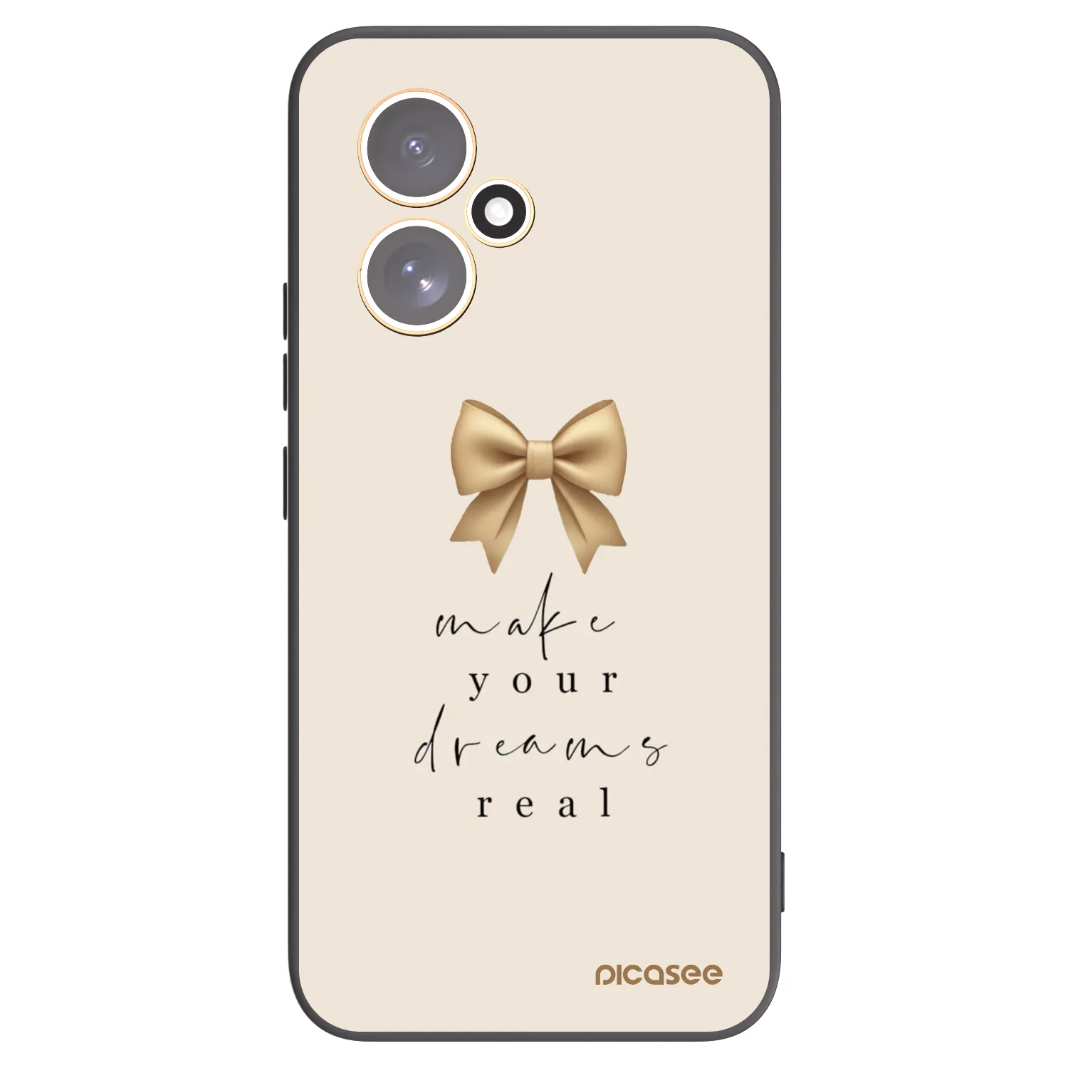 Picasee silikonowe czarne etui na Honor 400 5G - Golden Dream