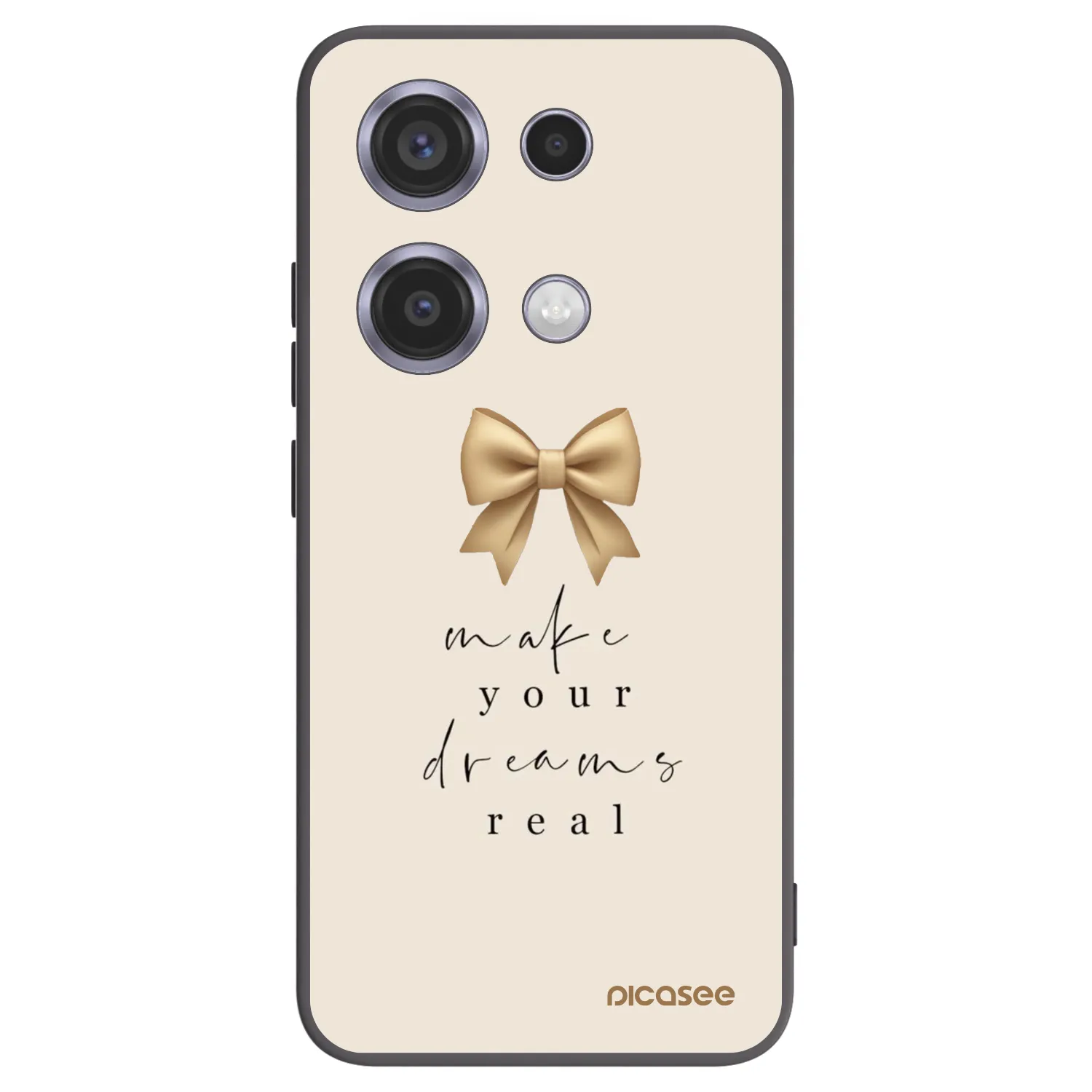 Picasee silikonowe czarne etui na Xiaomi Redmi Note 14S - Golden Dream