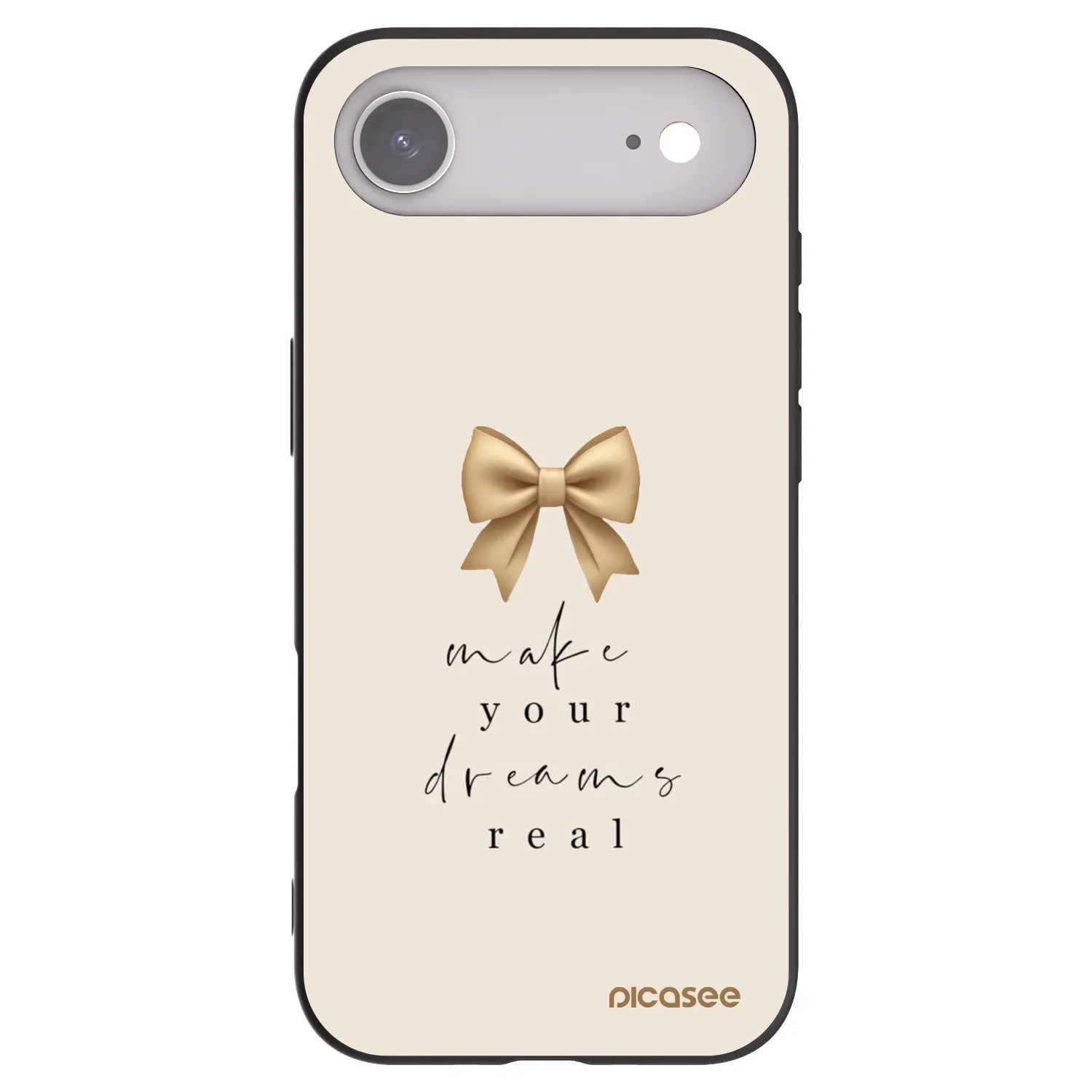 Picasee silikonowe czarne etui na Apple iPhone Air - Golden Dream