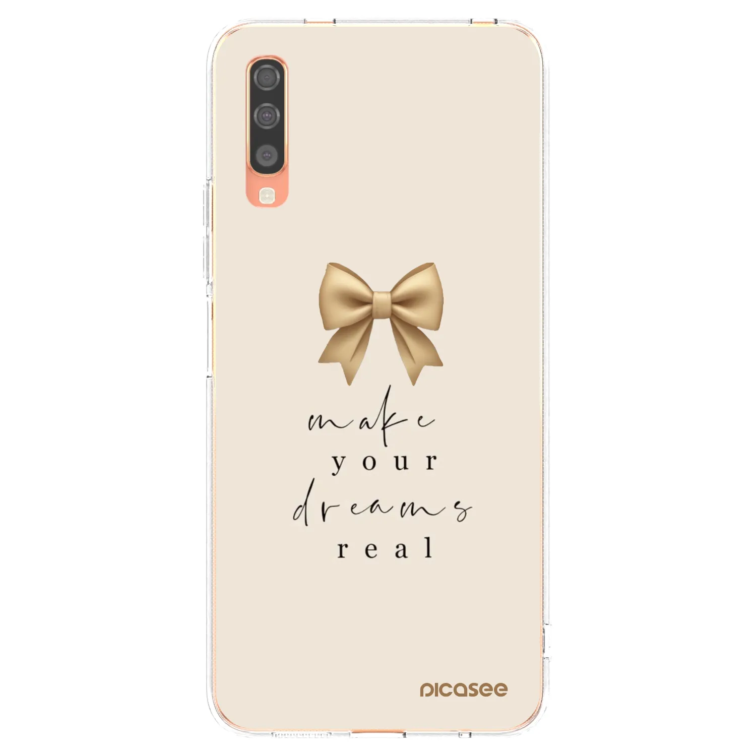 Picasee silikonowe przeźroczyste etui na Samsung Galaxy A70 A705F - Golden Dream