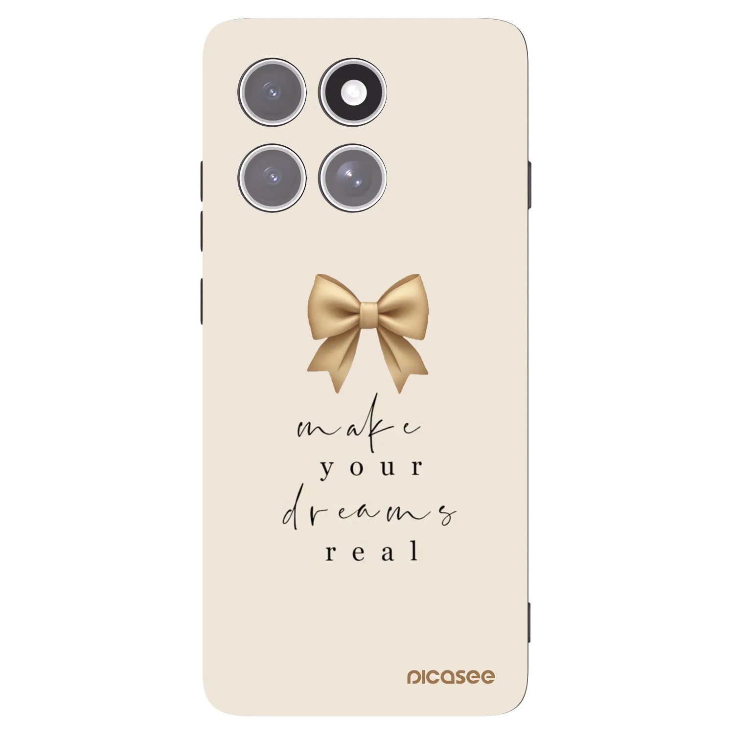 Picasee silikonowe czarne etui na Motorola Edge 60 Pro - Golden Dream