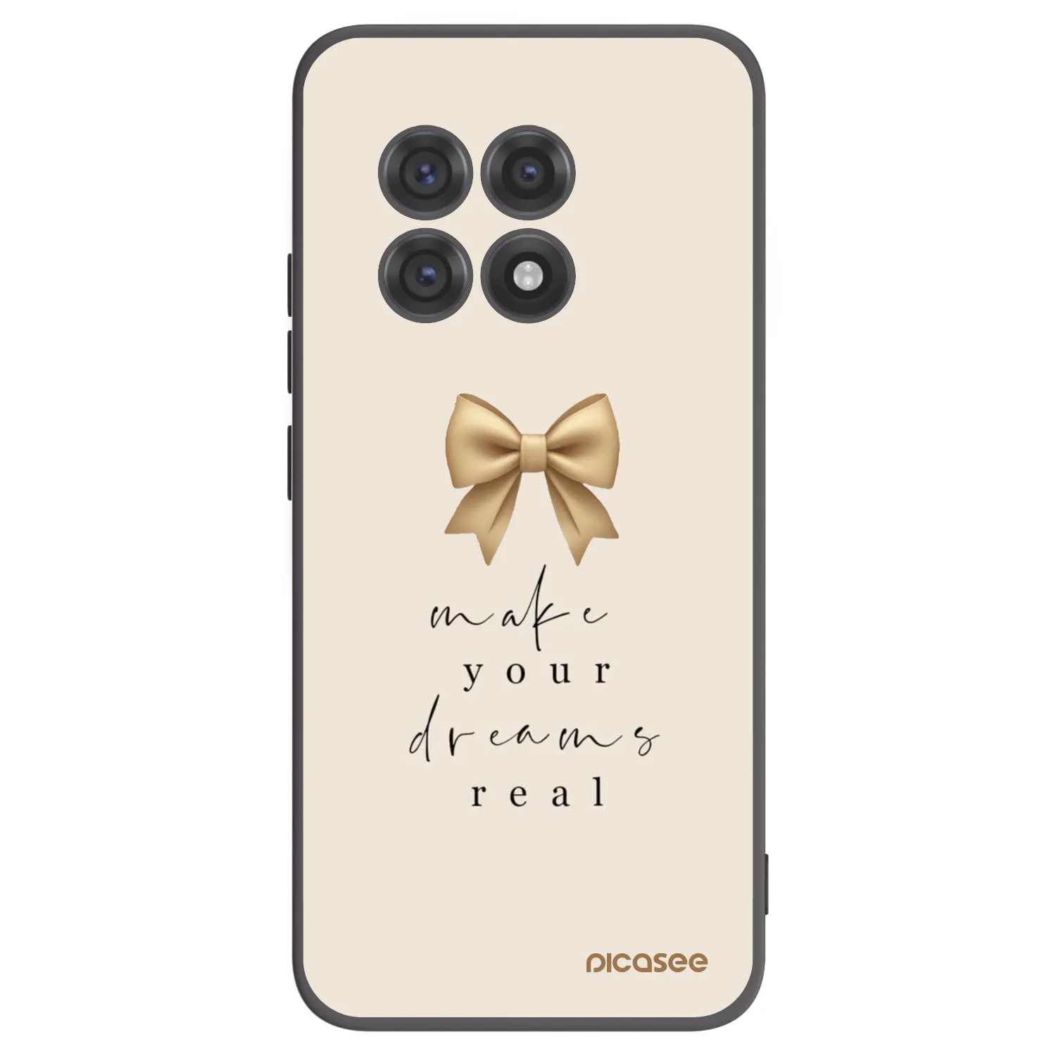 Picasee silikonowe czarne etui na OnePlus 13R 5G - Golden Dream
