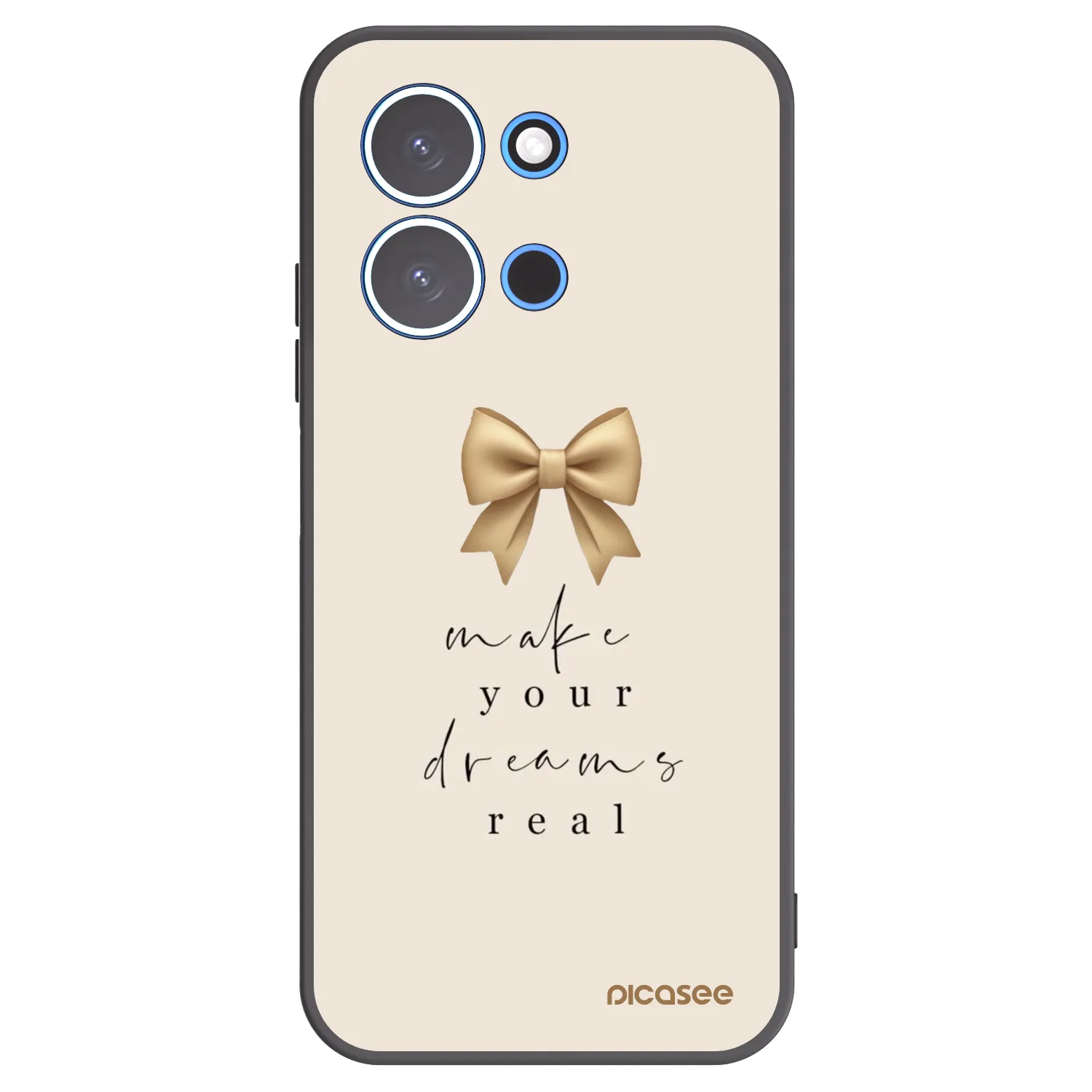 Picasee silikonowe czarne etui na Xiaomi Redmi 15C 4G - Golden Dream