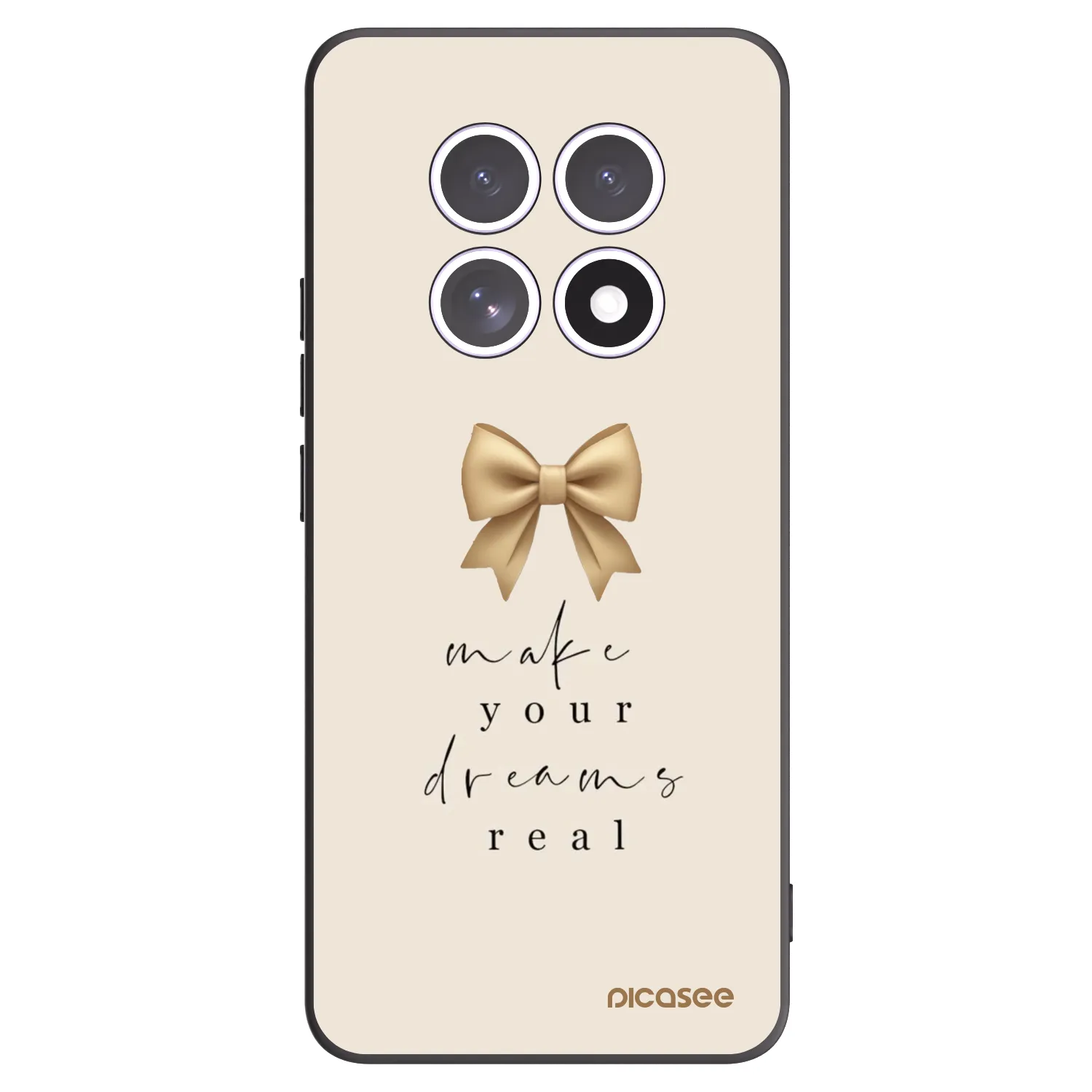 Picasee silikonowe czarne etui na Xiaomi Redmi Note 15 - Golden Dream