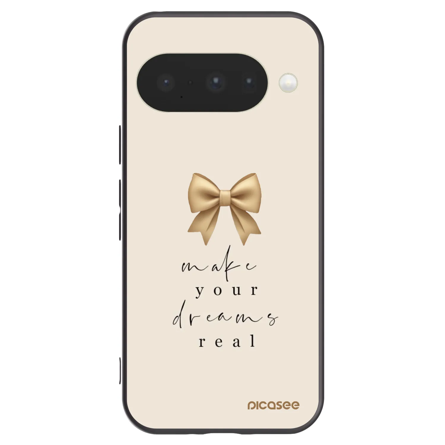 Picasee silikonowe czarne etui na Google Pixel 10 - Golden Dream