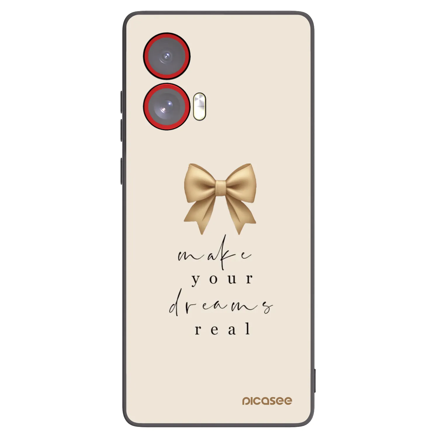 Picasee silikonowe czarne etui na Motorola Edge 50 Fusion - Golden Dream