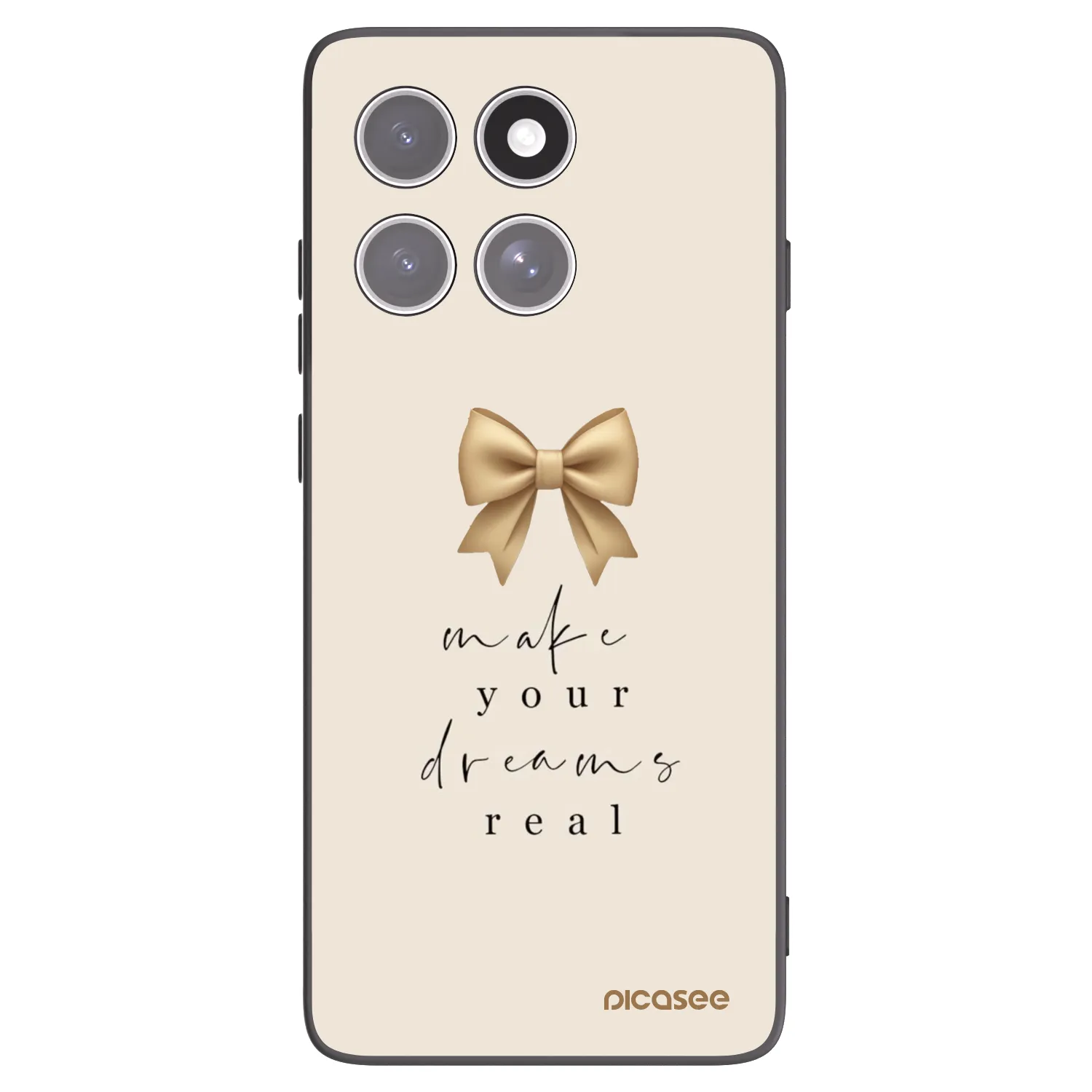 Picasee silikonowe czarne etui na Motorola Edge 60 Fusion - Golden Dream