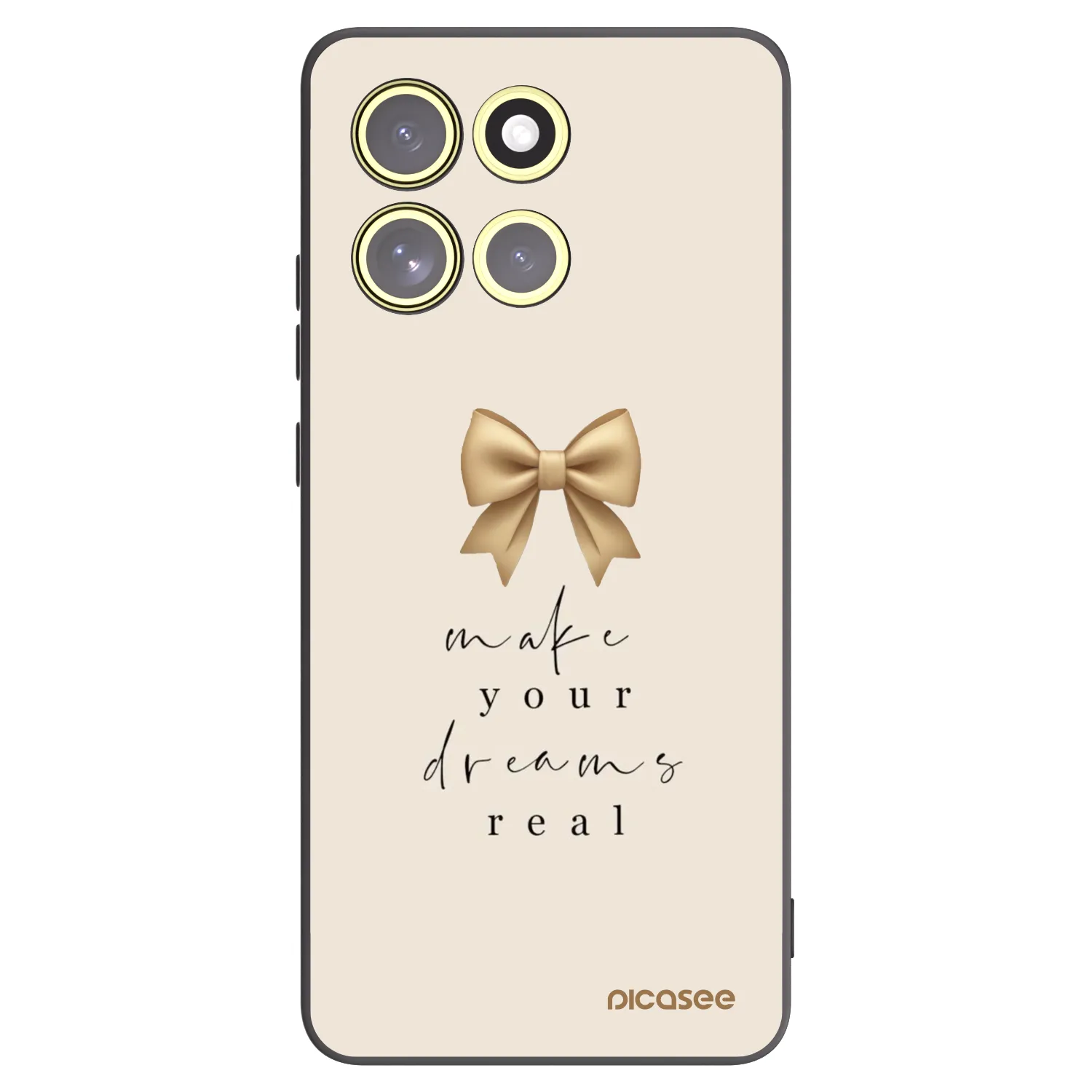 Picasee silikonowe czarne etui na Motorola Moto G86 Power 5G - Golden Dream