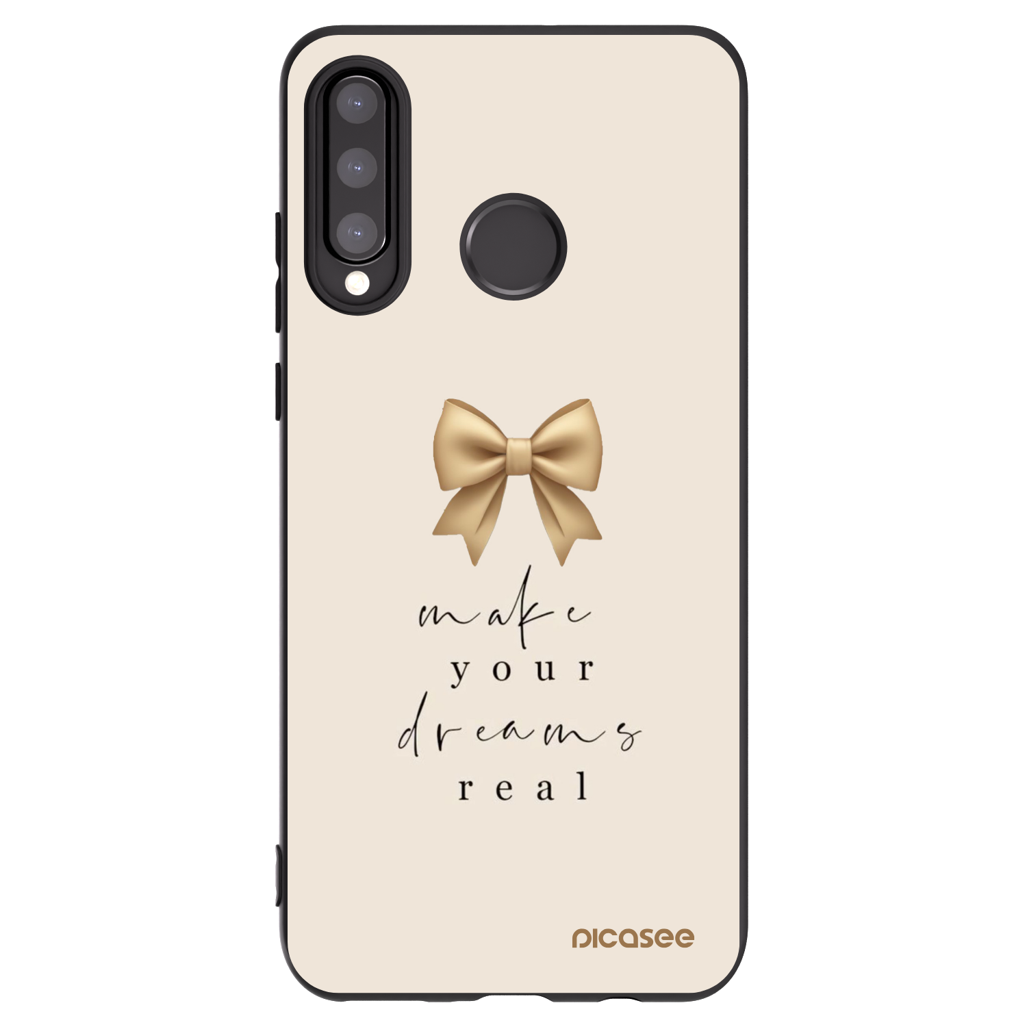 Picasee silikonowe czarne etui na Huawei P30 Lite - Golden Dream