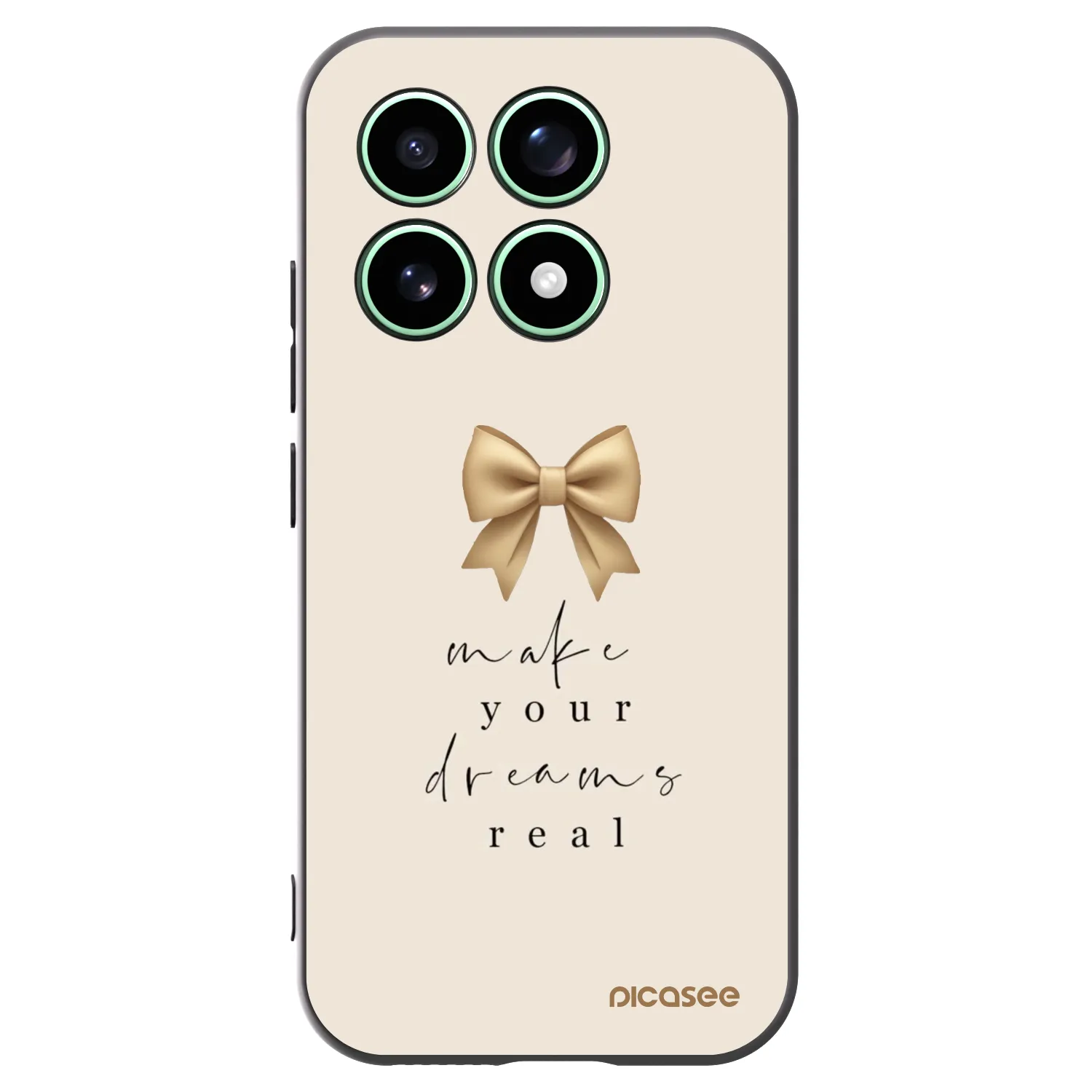 Picasee silikonowe czarne etui na Xiaomi 17 - Golden Dream