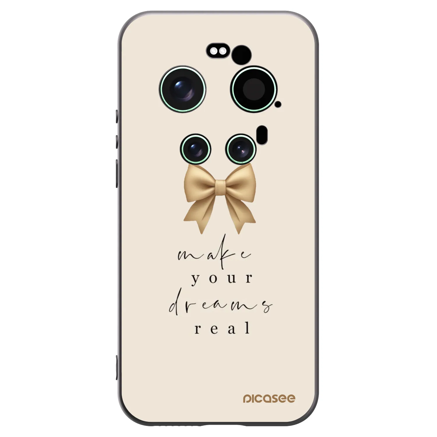 Picasee silikonowe czarne etui na Xiaomi 17 Ultra - Golden Dream