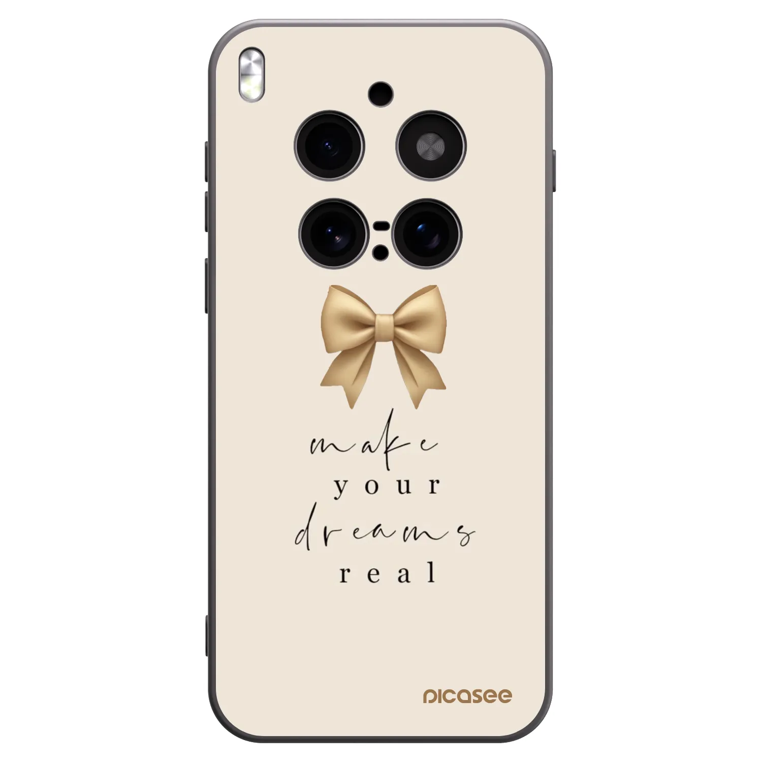 Picasee silikonowe czarne etui na Vivo X300 Pro - Golden Dream