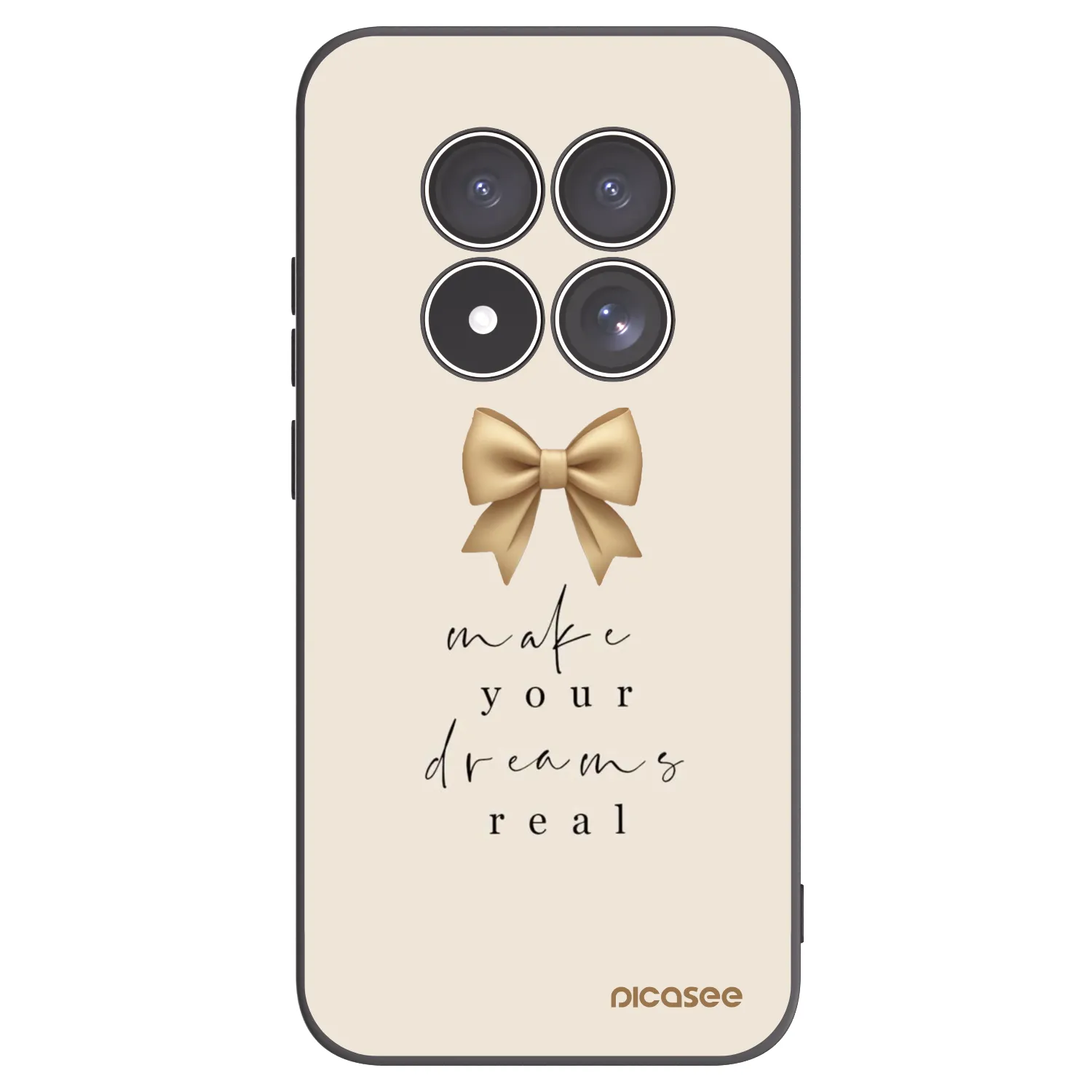 Picasee silikonowe czarne etui na Xiaomi Redmi Note 15 Pro 5G - Golden Dream