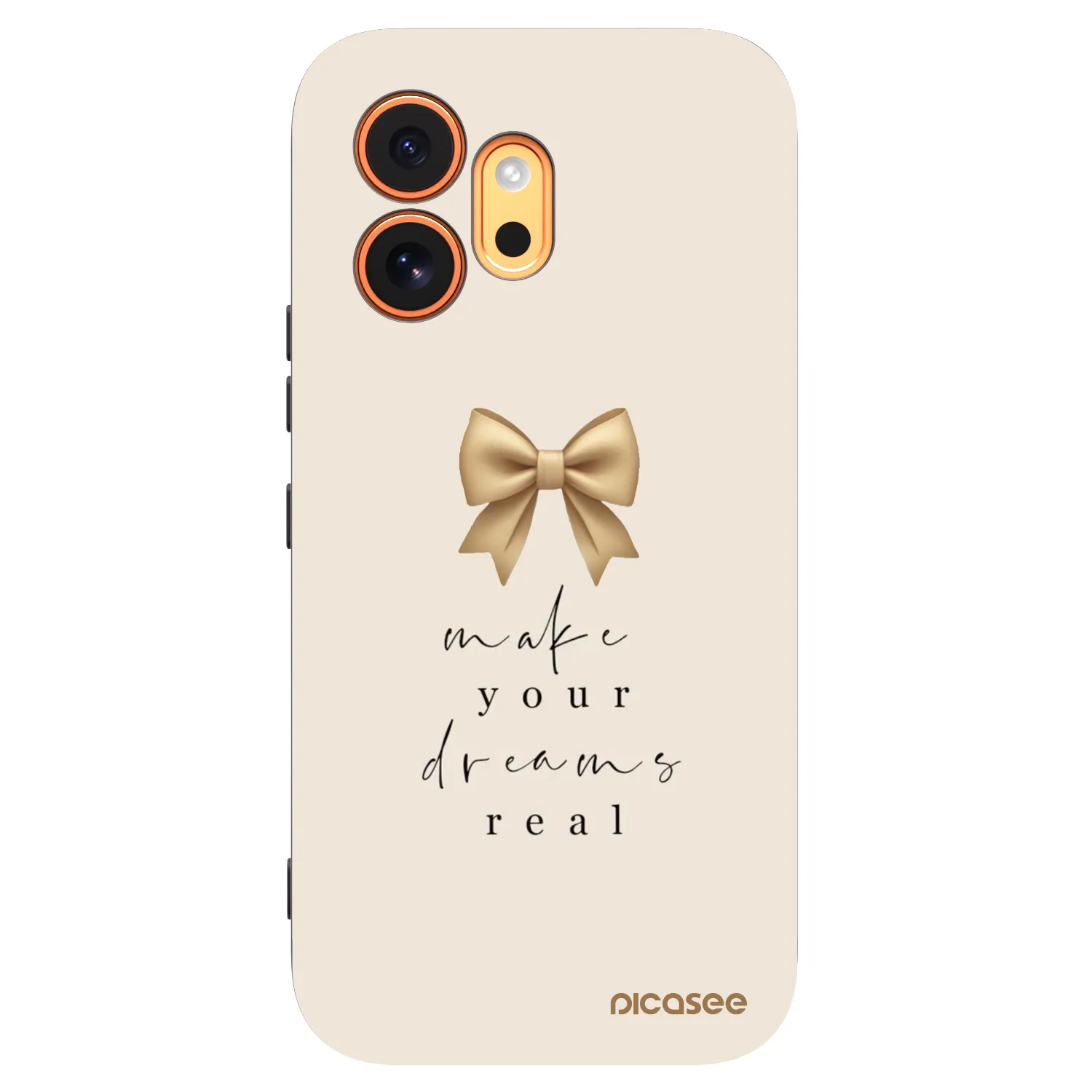 Picasee silikonowe czarne etui na Honor 600 - Golden Dream