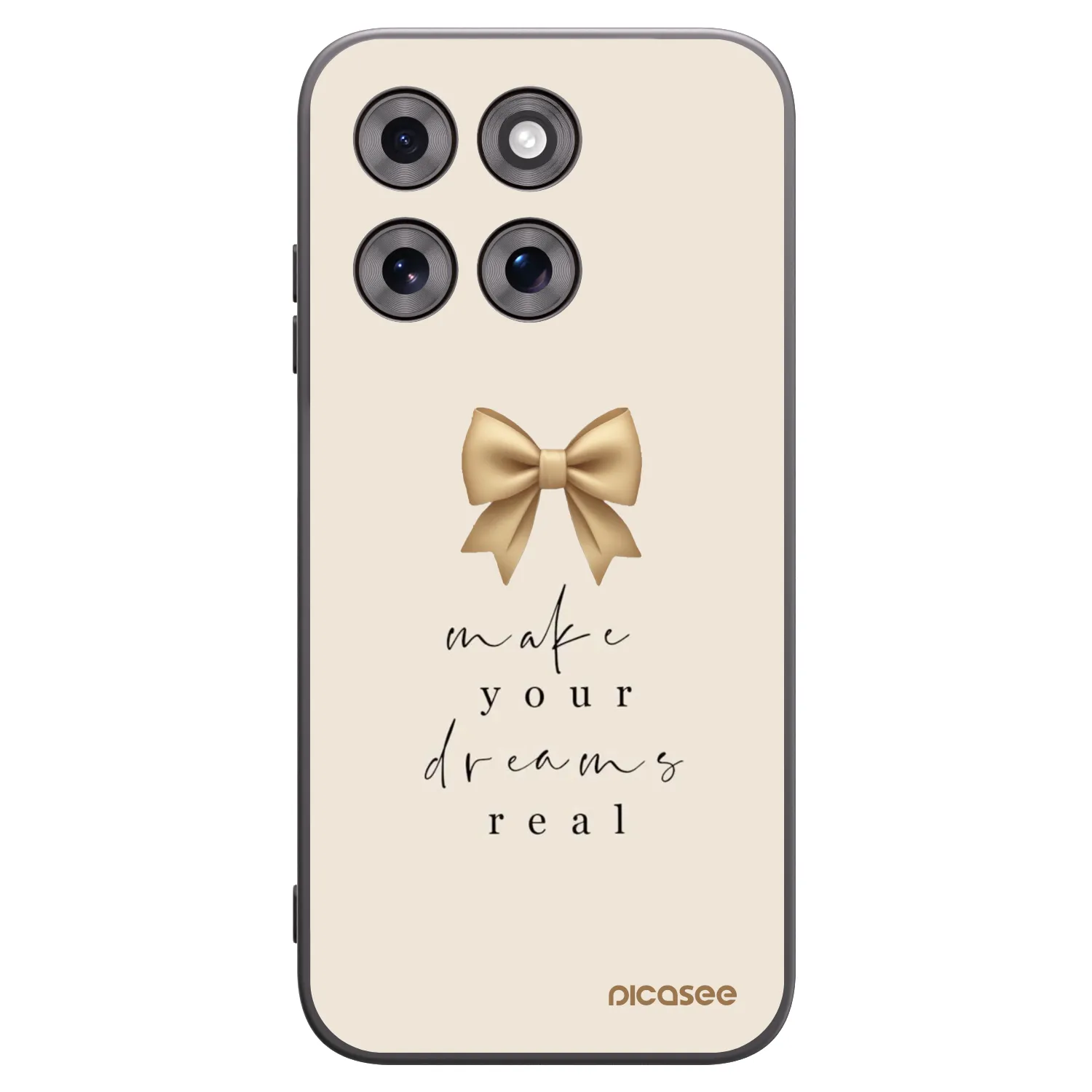 Picasee silikonowe czarne etui na Motorola Moto G77 - Golden Dream