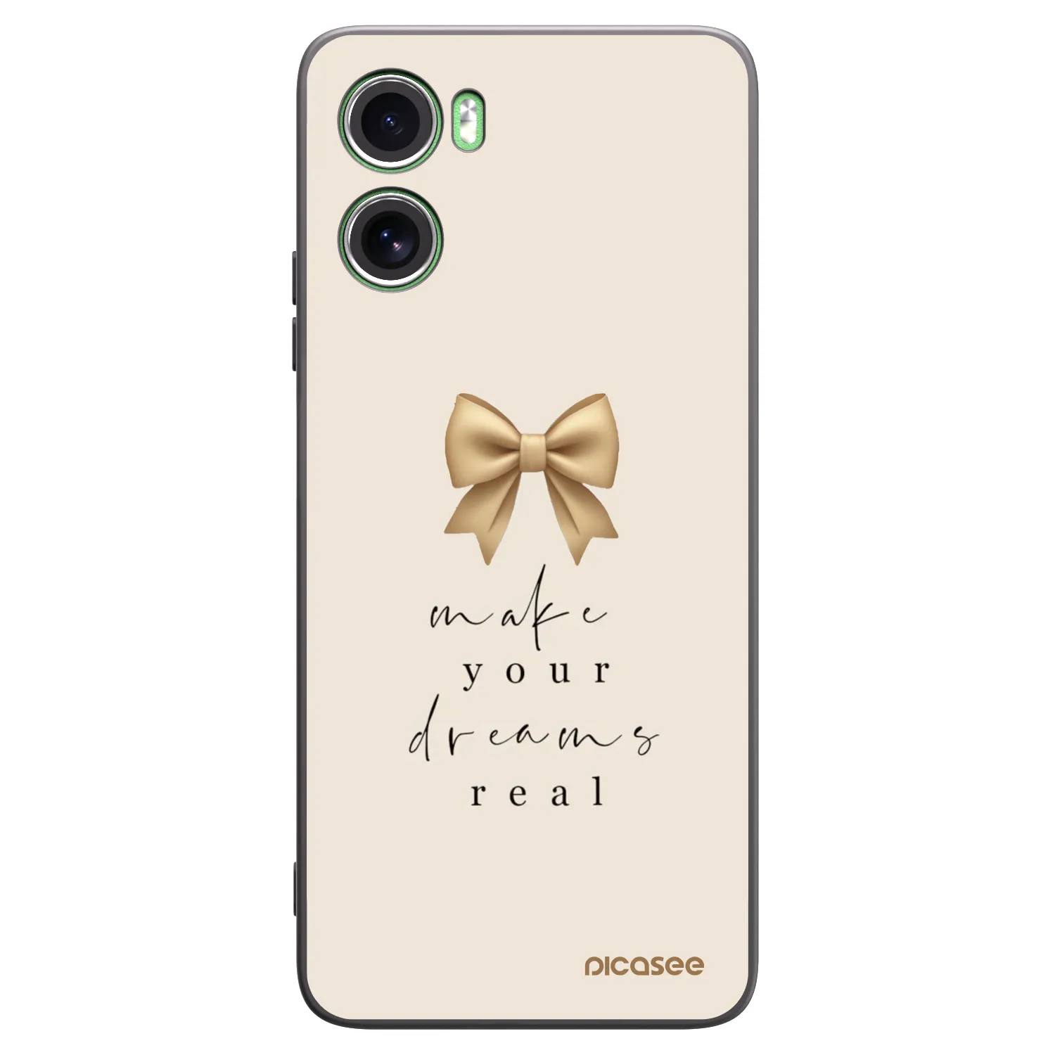 Picasee silikonowe czarne etui na Motorola Moto G06 - Golden Dream