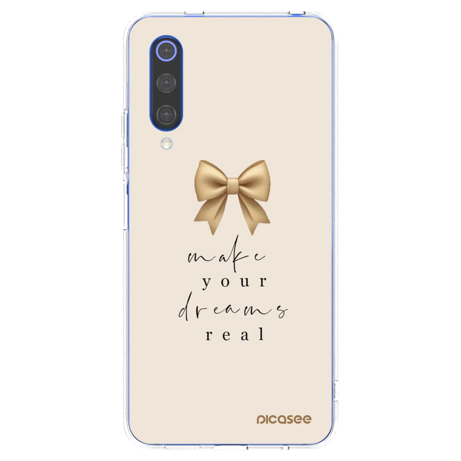 Picasee silikonowe przeźroczyste etui na Xiaomi Mi 9 SE - Golden Dream