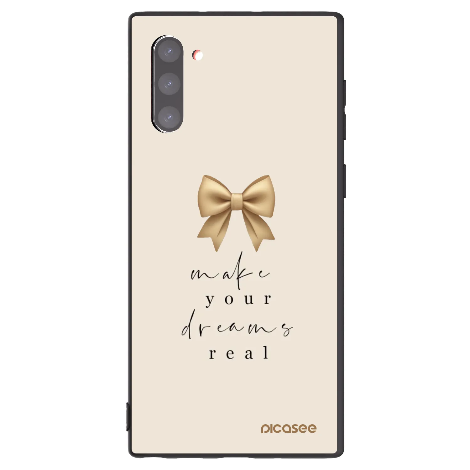 Picasee silikonowe czarne etui na Samsung Galaxy Note 10 N970F - Golden Dream