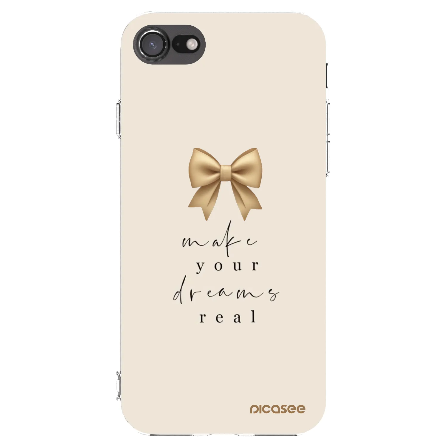 Picasee silikonowe przeźroczyste etui na Apple iPhone 8 - Golden Dream