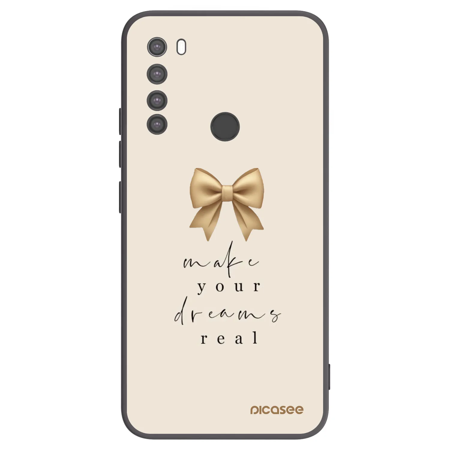 Picasee silikonowe czarne etui na Xiaomi Redmi Note 8 - Golden Dream