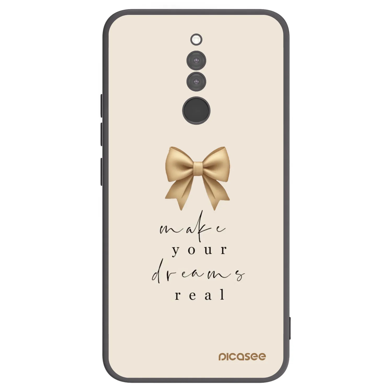 Picasee silikonowe czarne etui na Xiaomi Redmi 8 - Golden Dream