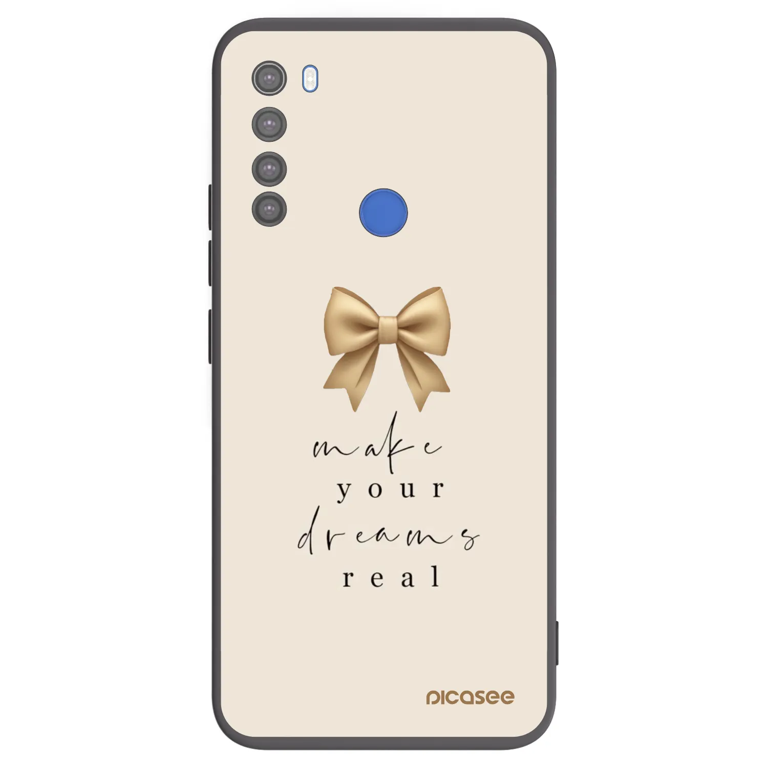 Picasee silikonowe czarne etui na Xiaomi Redmi Note 8T - Golden Dream