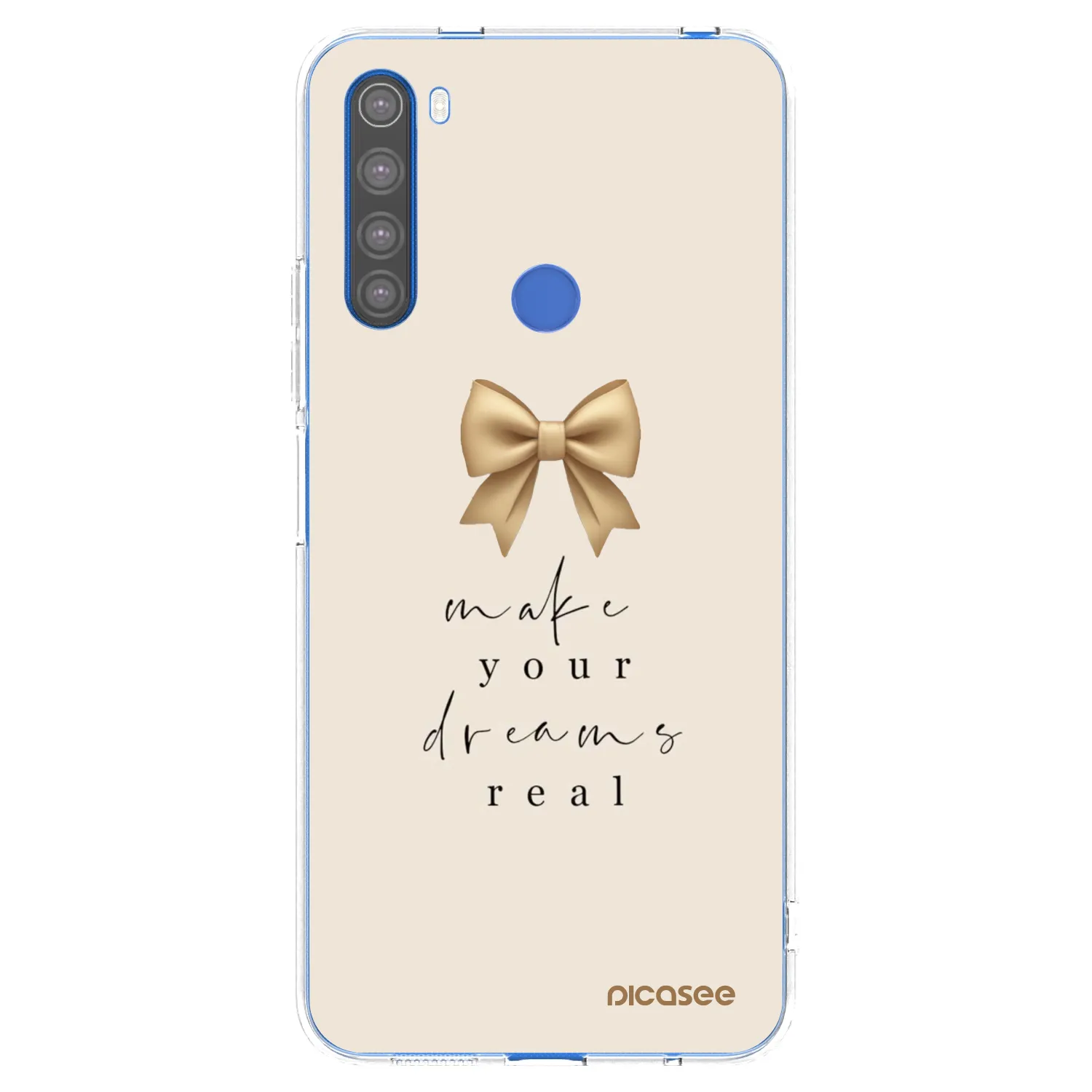 Picasee silikonowe przeźroczyste etui na Xiaomi Redmi Note 8T - Golden Dream