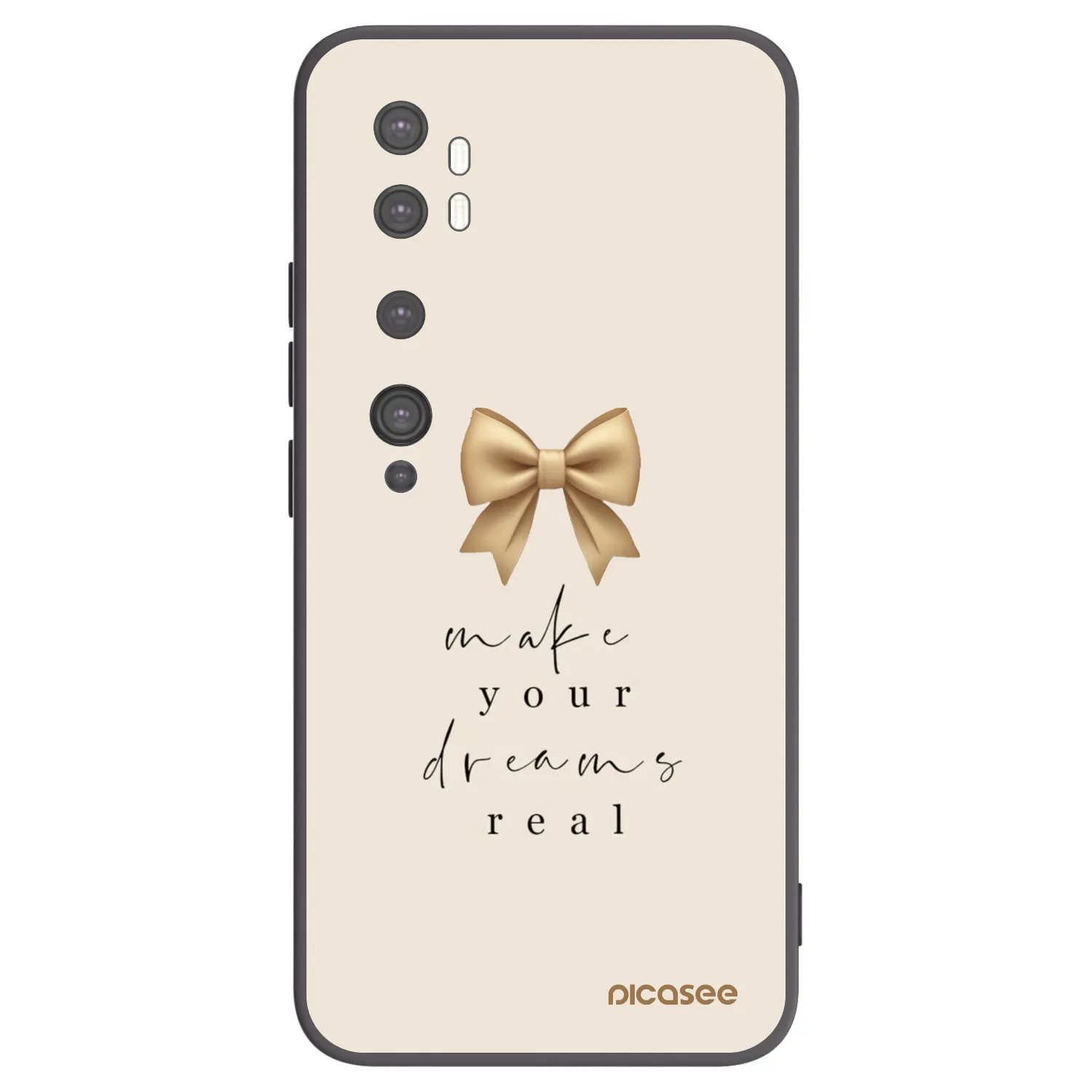 Picasee silikonowe czarne etui na Xiaomi Mi Note 10 (Pro) - Golden Dream