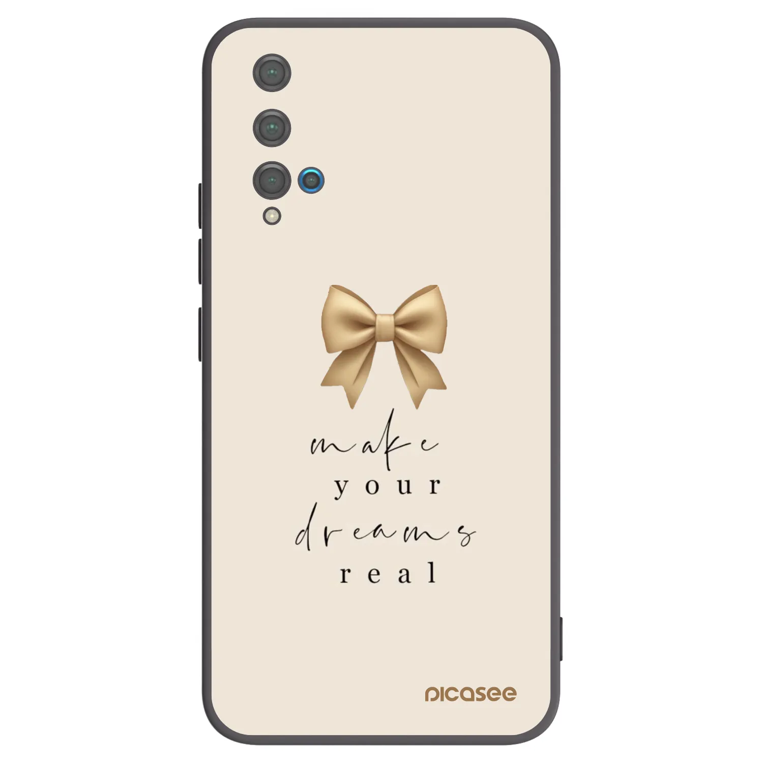 Picasee silikonowe czarne etui na Huawei Nova 5T - Golden Dream