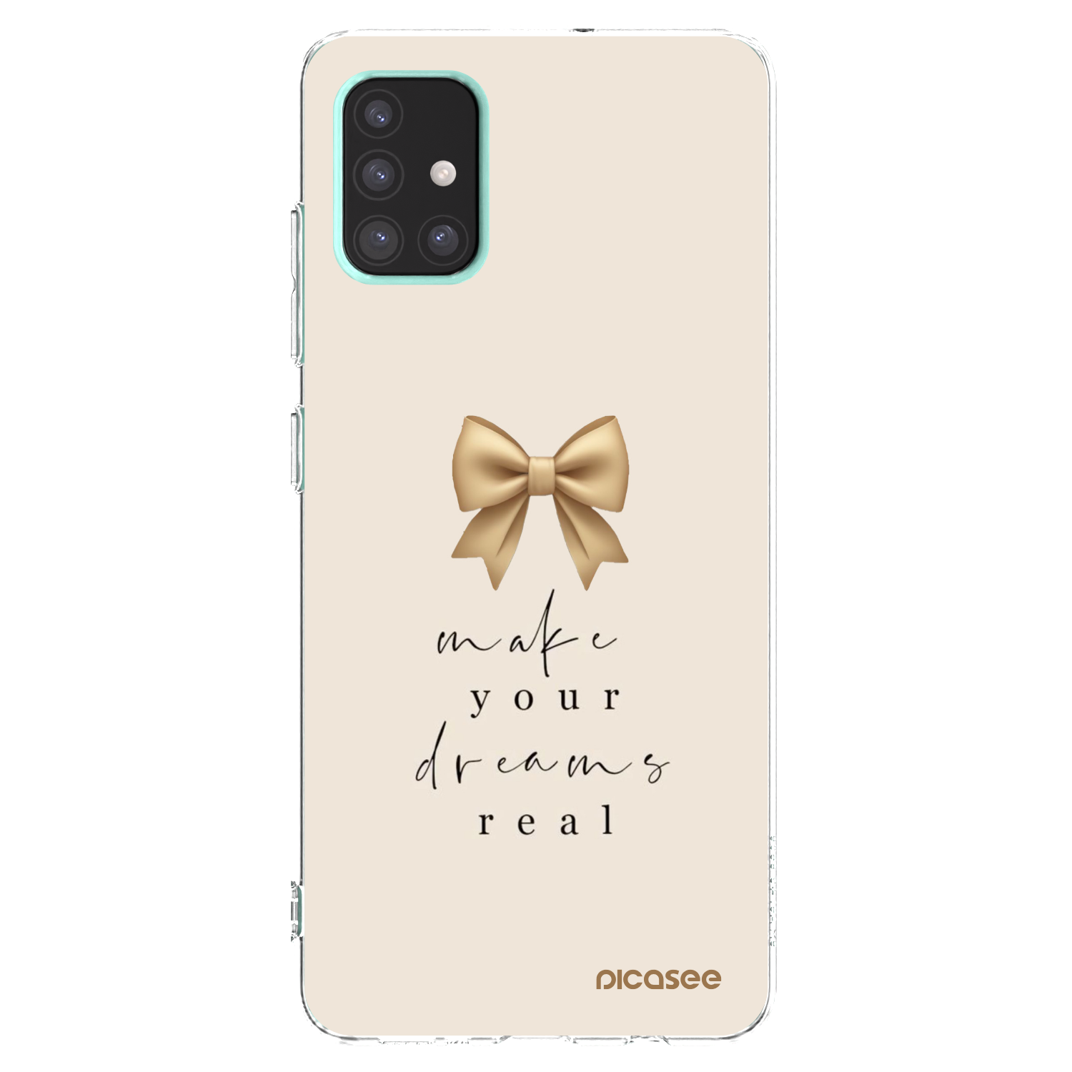 Picasee silikonowe przeźroczyste etui na Samsung Galaxy A51 A515F - Golden Dream