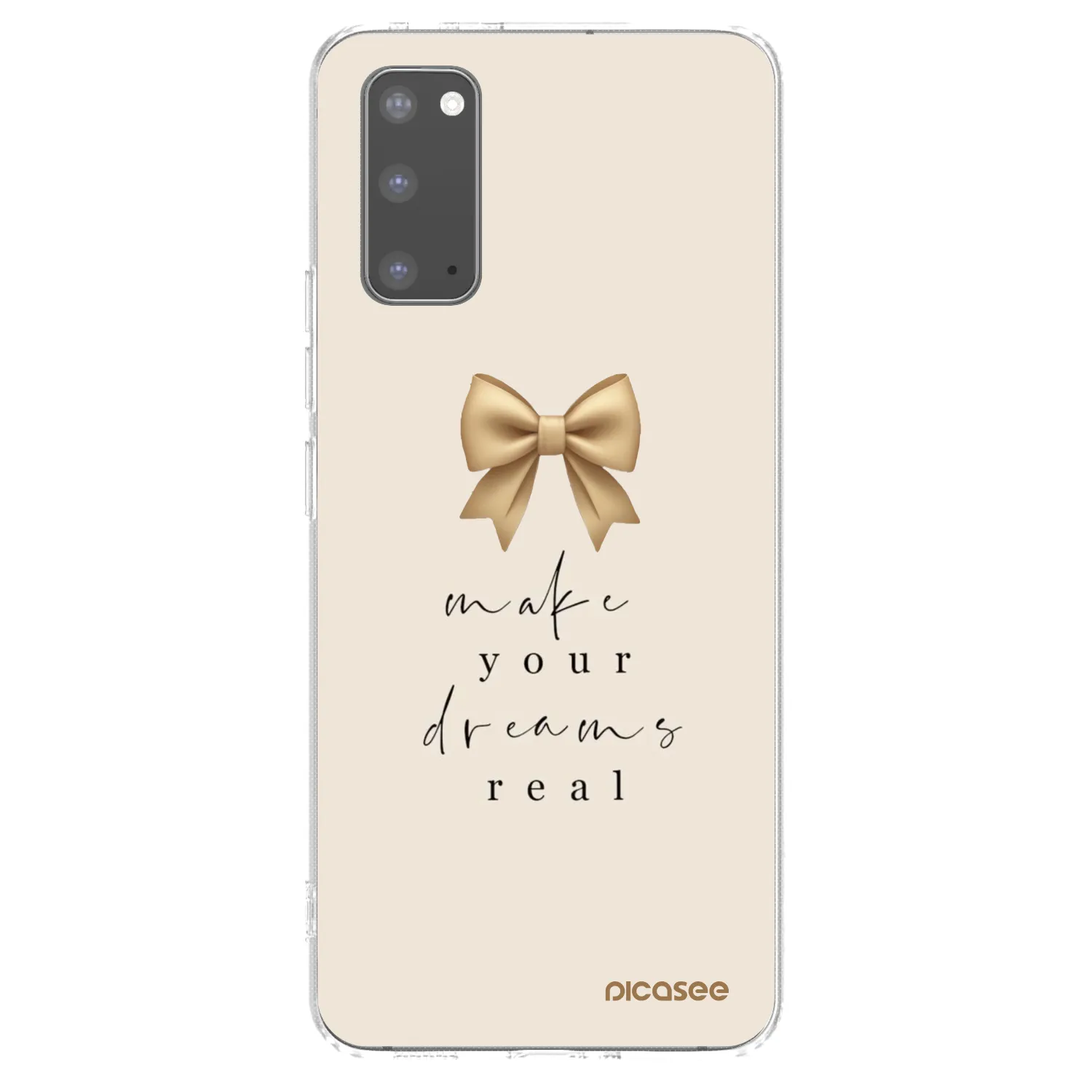 Picasee silikonowe przeźroczyste etui na Samsung Galaxy S20 G980F - Golden Dream