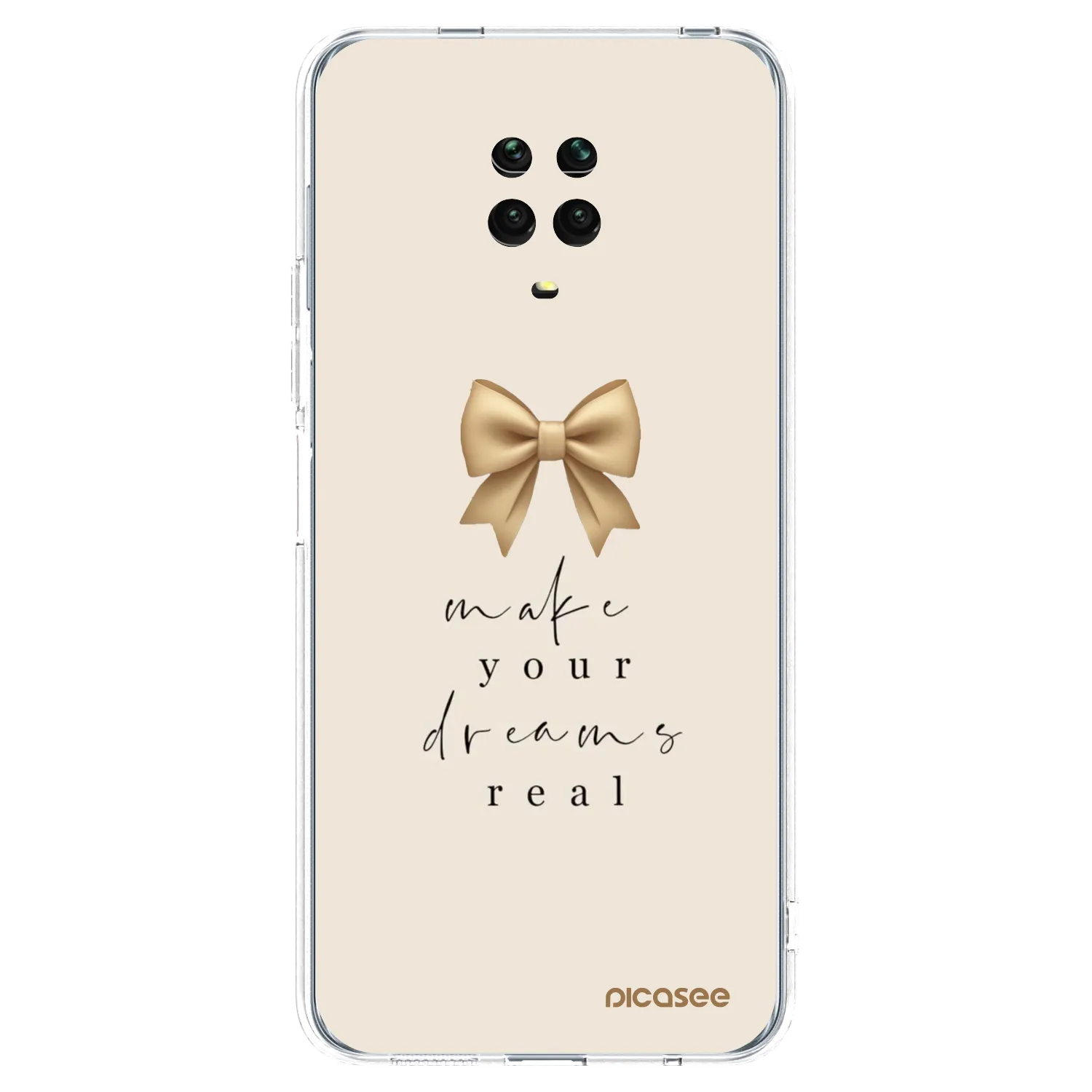 Picasee silikonowe przeźroczyste etui na Xiaomi Redmi Note 9S - Golden Dream