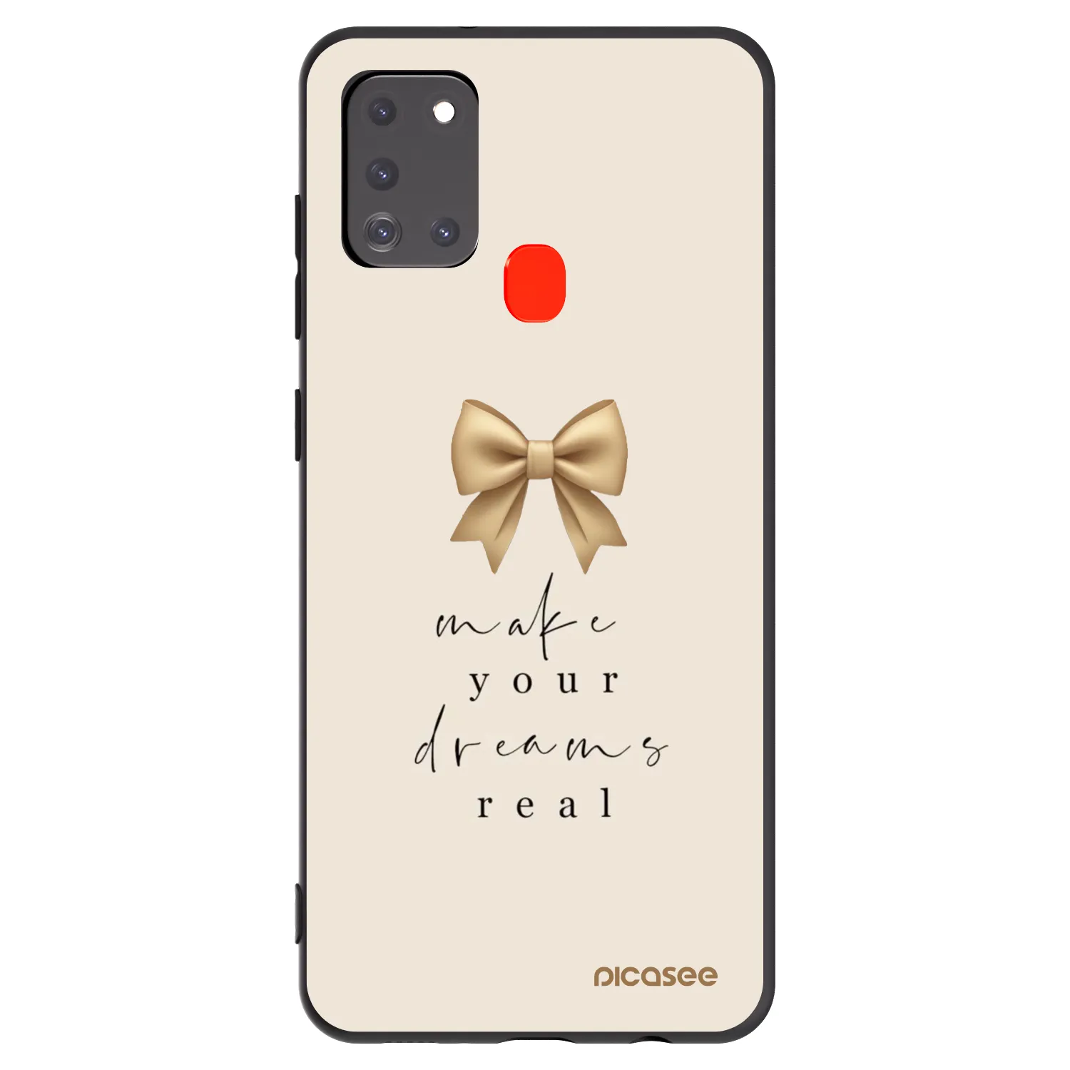 Picasee silikonowe czarne etui na Samsung Galaxy A21s - Golden Dream