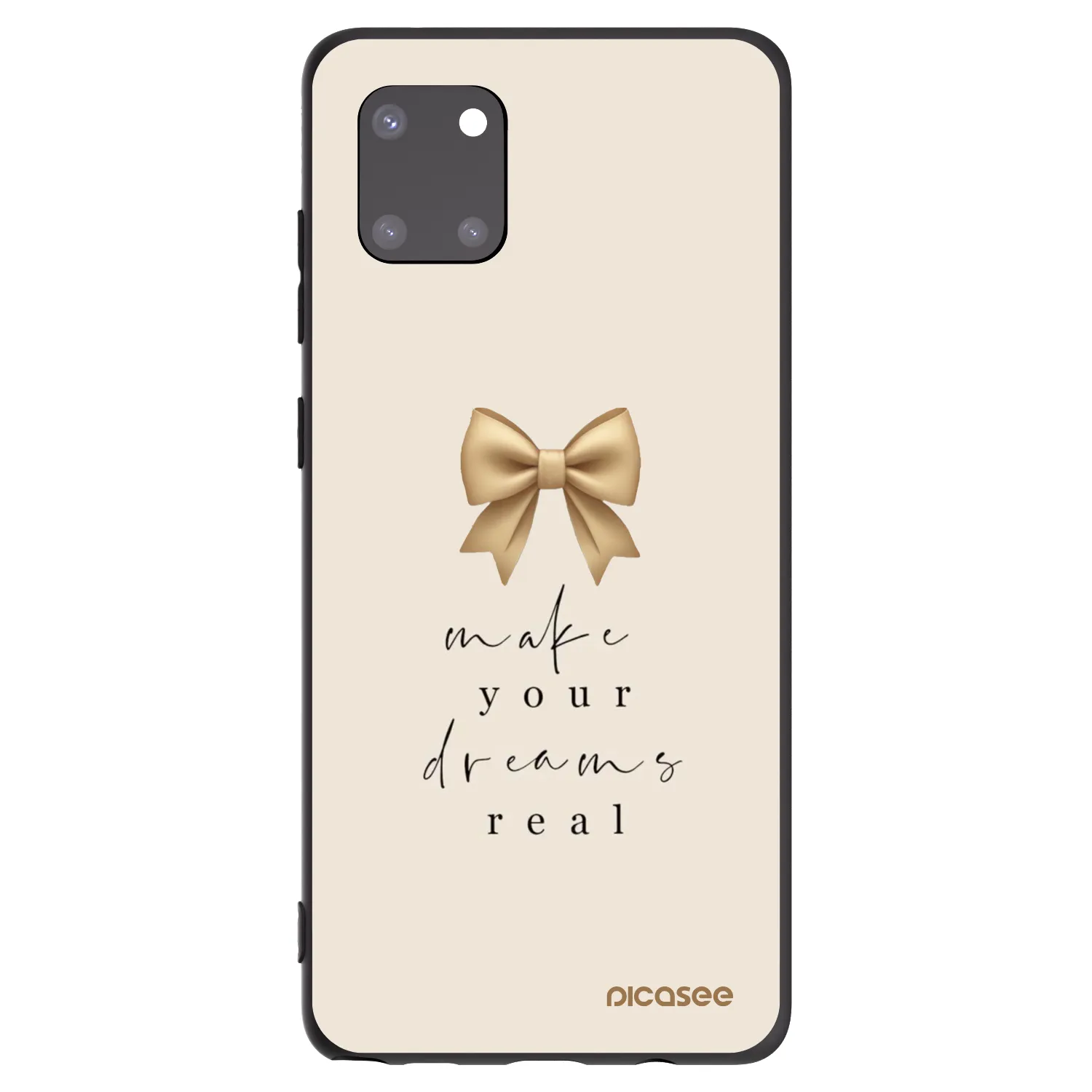 Picasee silikonowe czarne etui na Samsung Galaxy Note 10 Lite N770F - Golden Dream