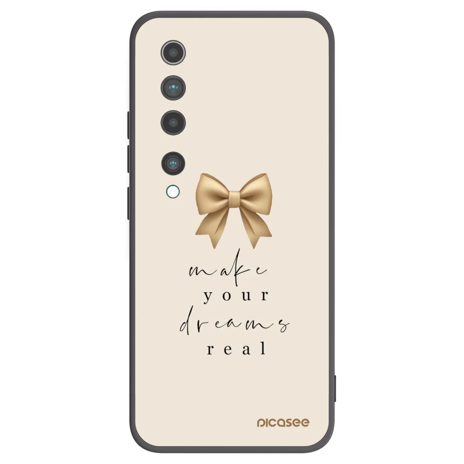 Picasee silikonowe czarne etui na Xiaomi Mi 10 - Golden Dream