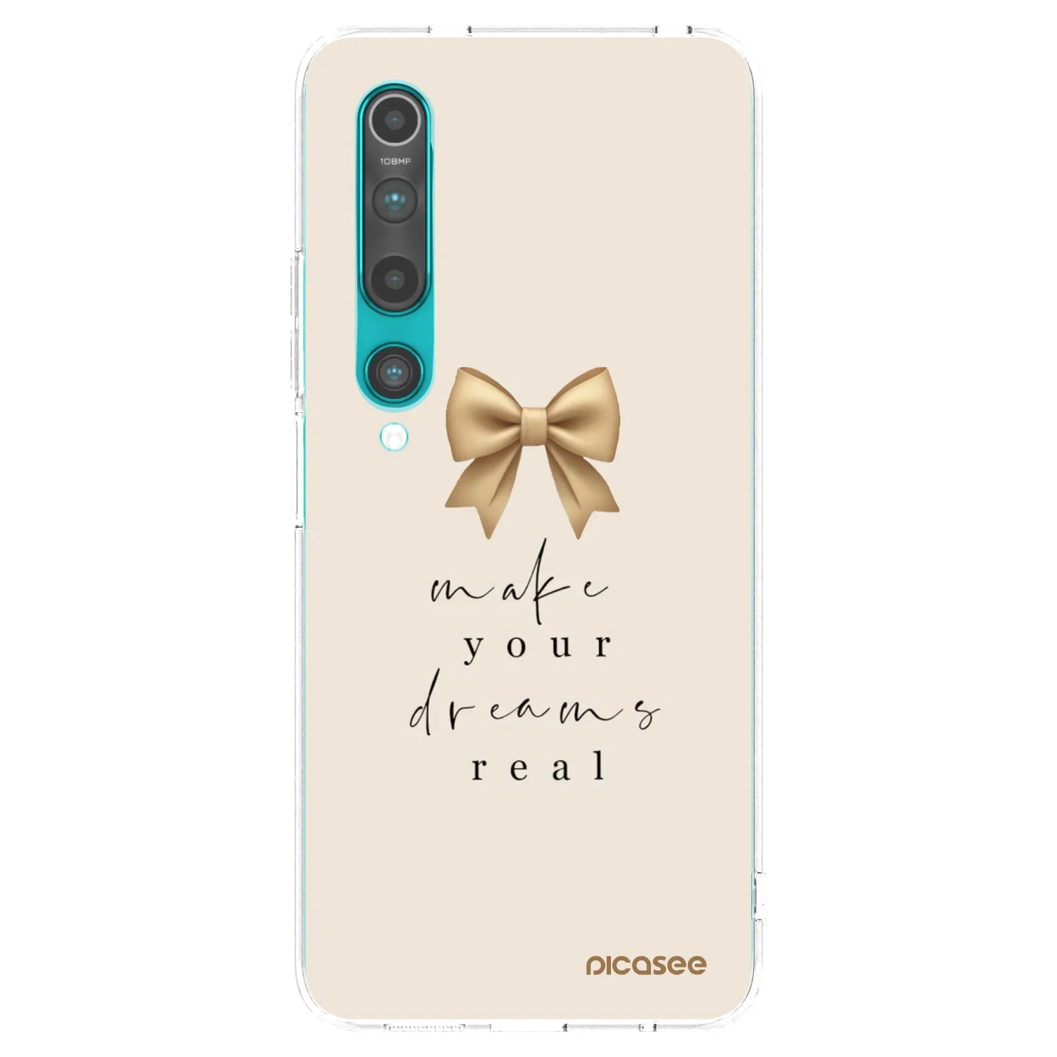 Picasee silikonowe przeźroczyste etui na Xiaomi Mi 10 - Golden Dream