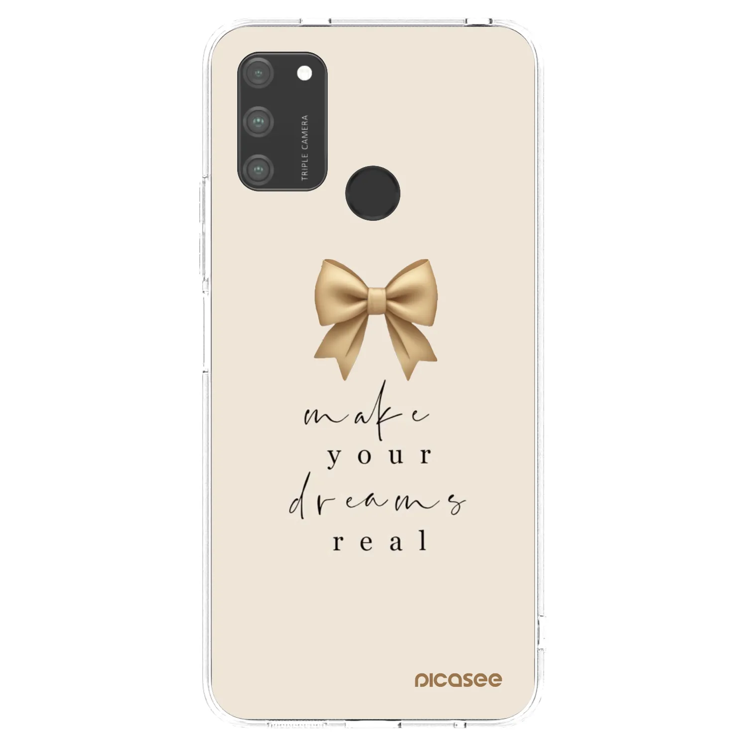 Picasee silikonowe przeźroczyste etui na Honor 9A - Golden Dream