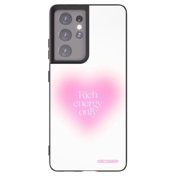 Picasee silikonowe czarne etui na Samsung Galaxy S21 Ultra 5G G998B - Rich Energy