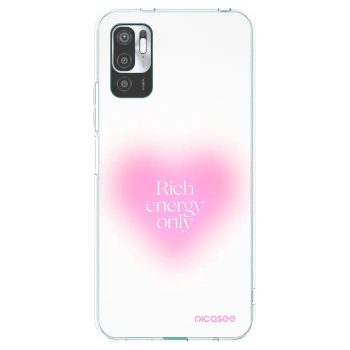 Picasee silikonowe przeźroczyste etui na Xiaomi Redmi Note 10 5G - Rich Energy