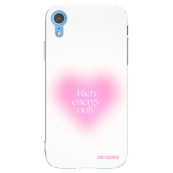 Picasee silikonowe przeźroczyste etui na Apple iPhone XR - Rich Energy