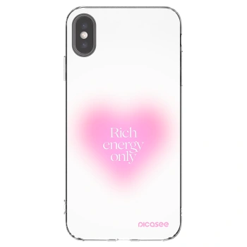 Picasee silikonowe przeźroczyste etui na Apple iPhone XS Max - Rich Energy