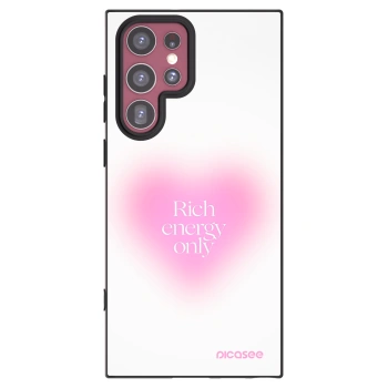 Picasee silikonowe czarne etui na Samsung Galaxy S22 Ultra 5G - Rich Energy