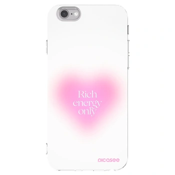 Picasee silikonowe przeźroczyste etui na Apple iPhone 6/6S - Rich Energy
