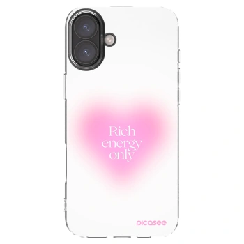 Picasee silikonowe przeźroczyste etui na Apple iPhone 16 Plus - Rich Energy