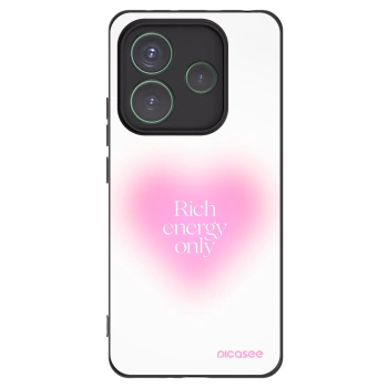 Picasee silikonowe czarne etui na Xiaomi Redmi Note 14 5G - Rich Energy