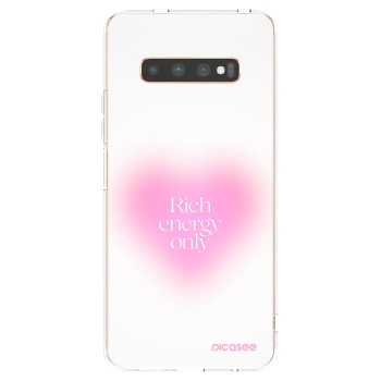 Picasee silikonowe przeźroczyste etui na Samsung Galaxy S10 Plus G975 - Rich Energy